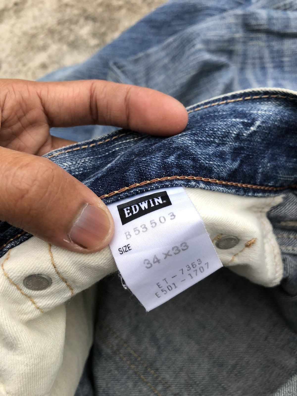 Edwin VINTAGE EDWIN 503 WASHED BLUE DENIM Size US 36 / EU 52 - 2 Thumbnail