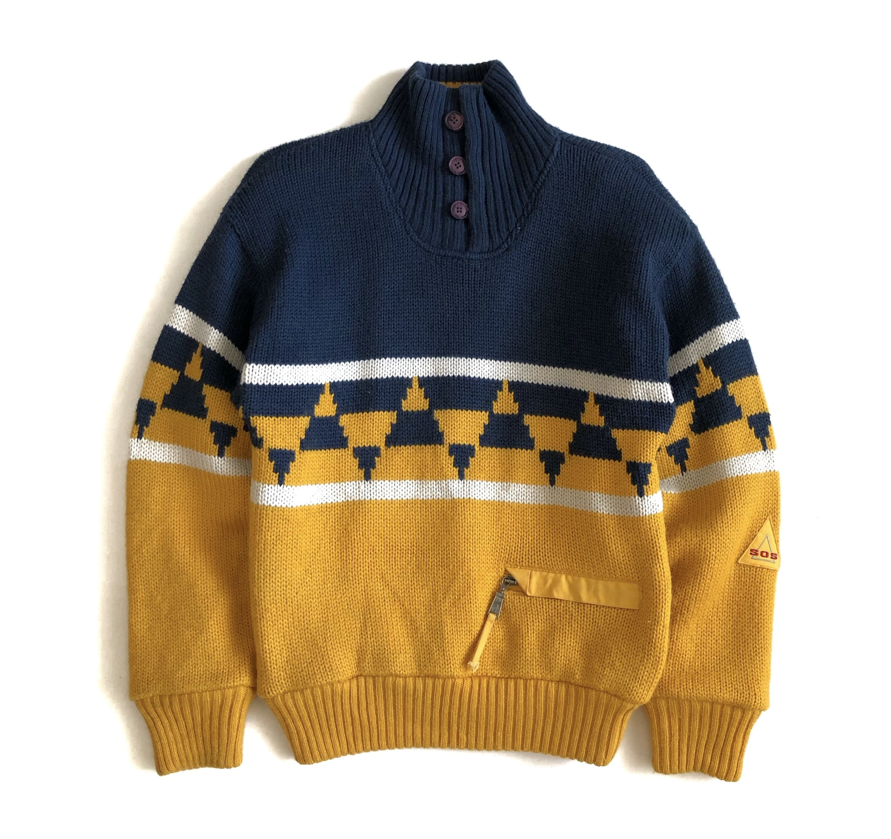 Vintage VINTAGE SOS SPORTSWEAR OF SWEDEN WOOL KNIT PULLOVER SWEATER Size US S / EU 44-46 / 1 - 1 Thumbnail