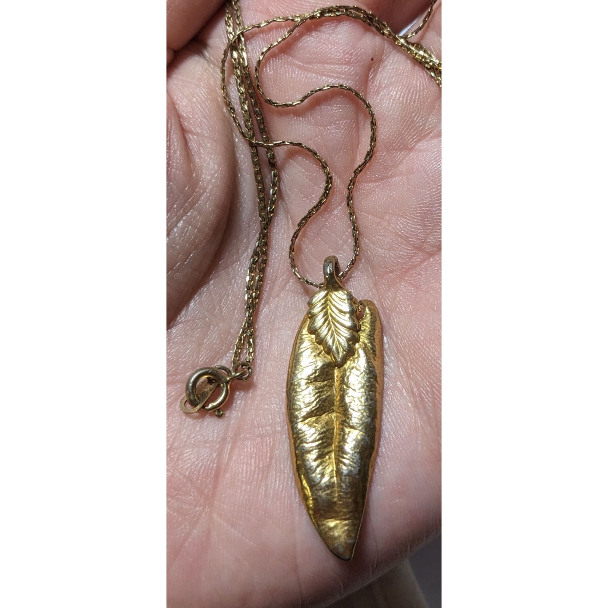 Other Vintage Gold Electroplated Natural Leaf Necklace Size ONE SIZE - 9 Thumbnail