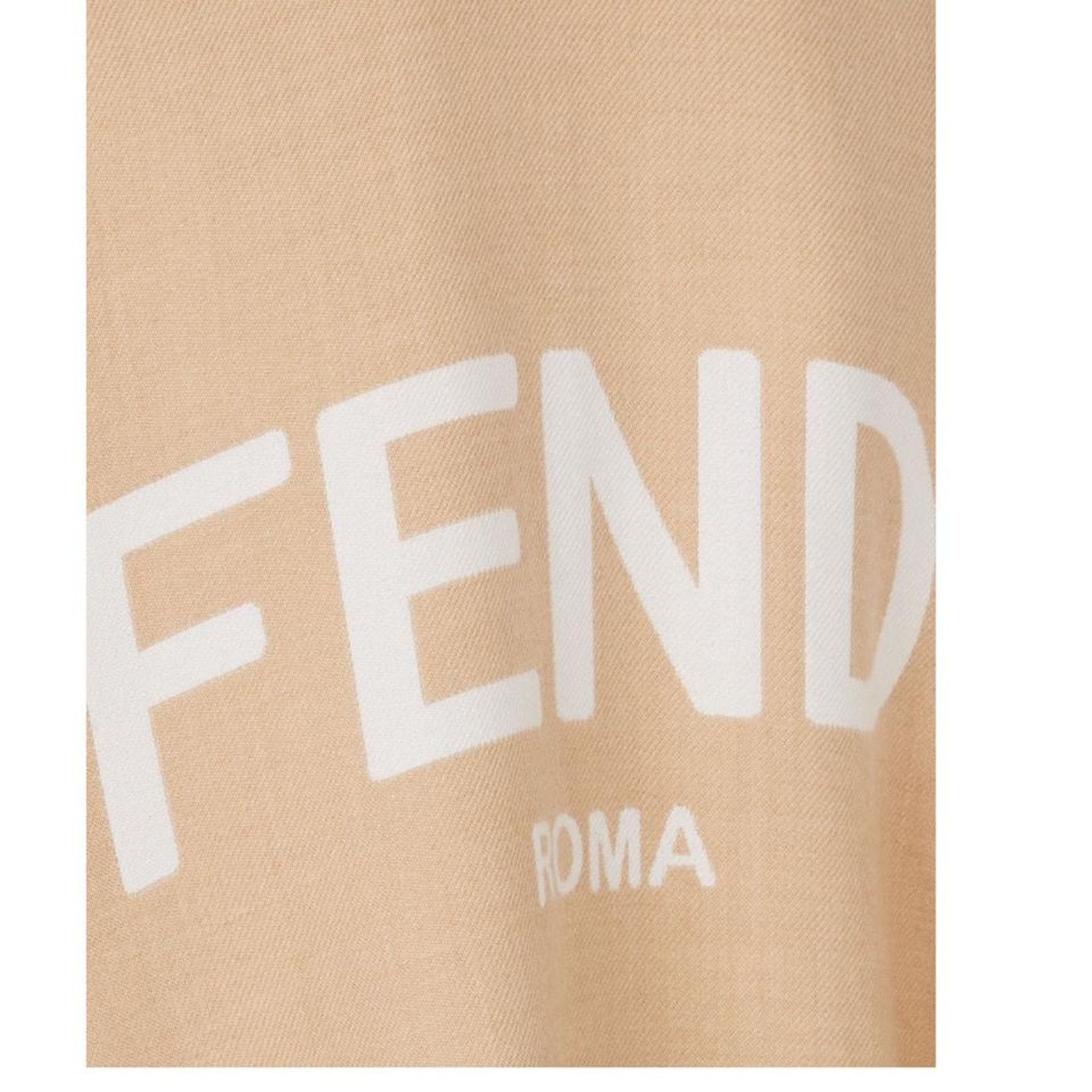 Fendi logo intarsia fringed wool poncho cape wrap Size ONE SIZE - 6 Thumbnail