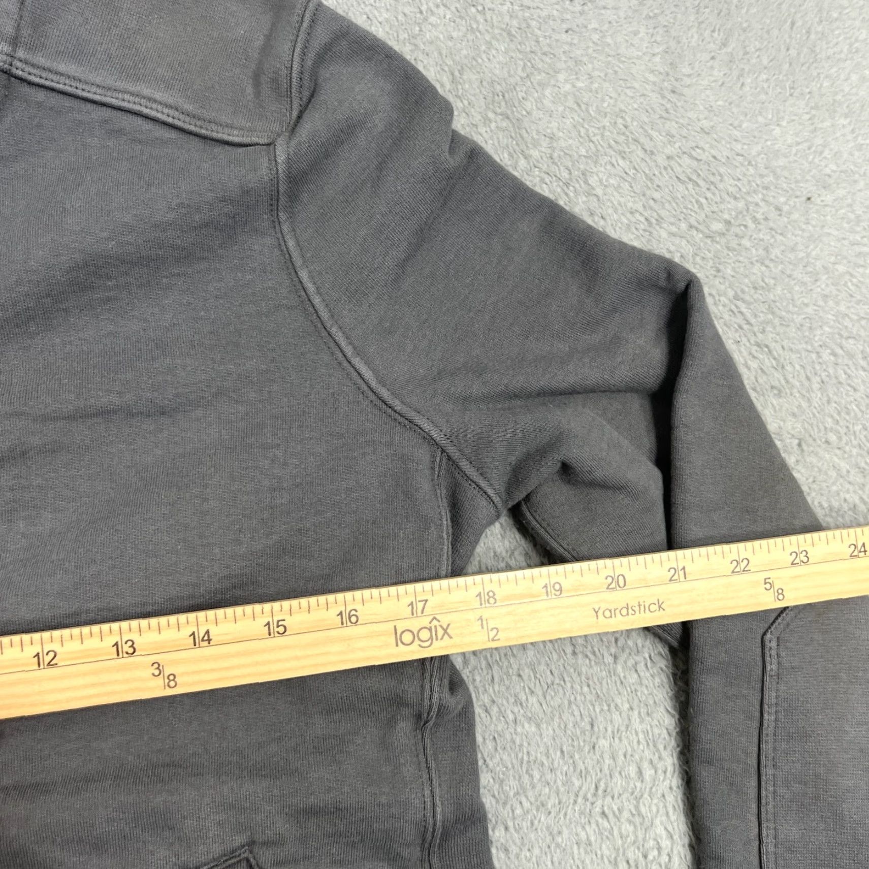 Vintage VINTAGE American Giant Hoodie Full Zip Womens Medium Black Cotton Sweatshirt Activewear Size M / US 6-8 / IT 42-44 - 6 Thumbnail