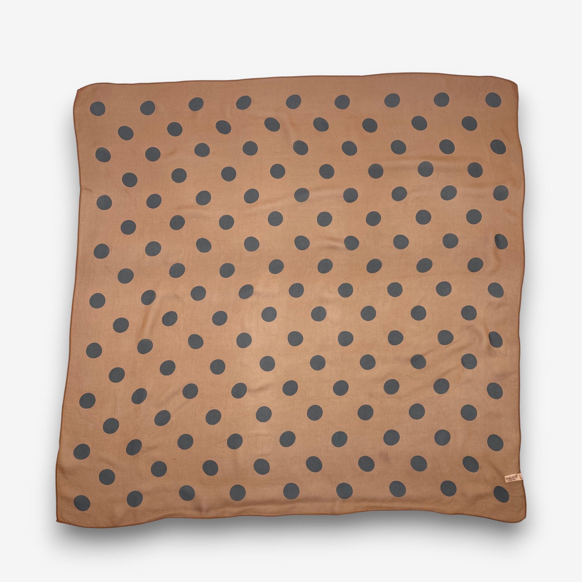 Japanese Brand Vintage Polka Dot SILK Scarf Twill Stole Wraps Scarves Size ONE SIZE - 2 Thumbnail