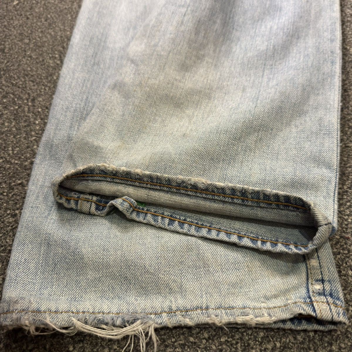 14th Addiction Vintage Destroyed Levis 502 Denim Sashiko Custom Grunge Jean Size US 36 / EU 52 - 10 Thumbnail