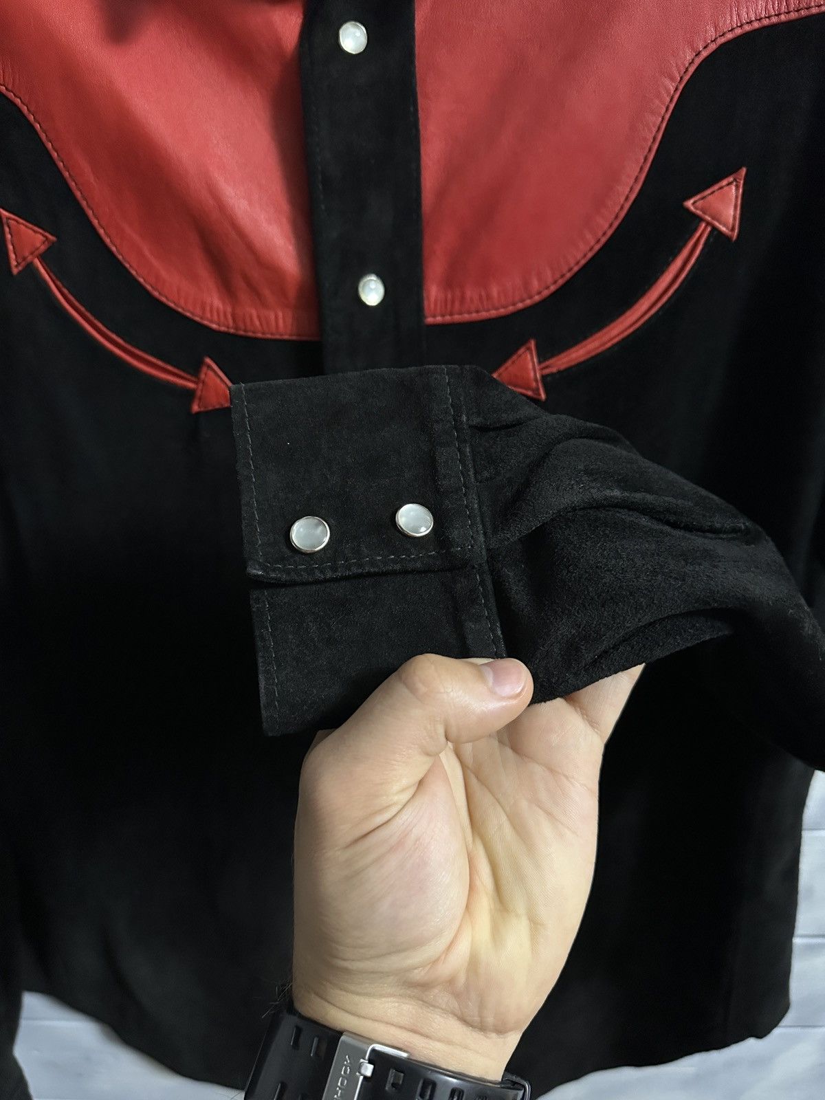 Other Oshwahkon 500 Broadway NYC Vintage Leather Western Jacket 70 Size US L / EU 52-54 / 3 - 6 Thumbnail