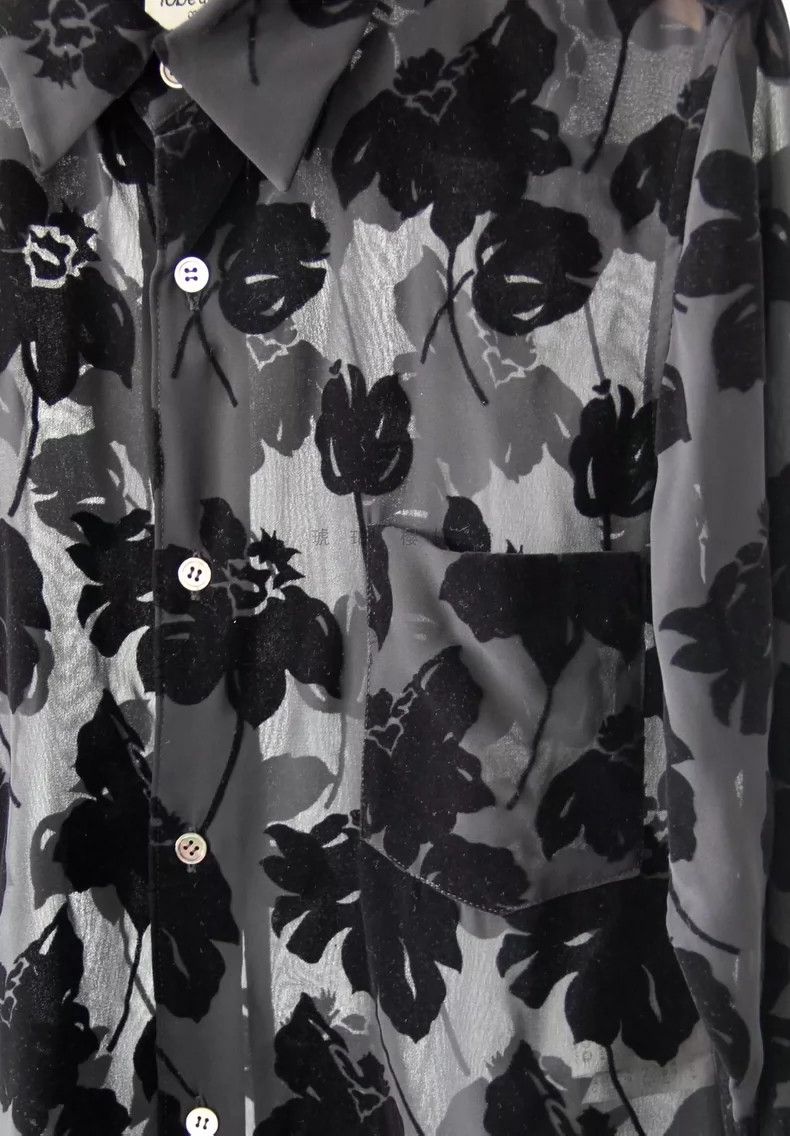 Comme des Garcons Comme Des Garcons Flocked flower see-through shirt Size M / US 6-8 / IT 42-44 - 6 Thumbnail