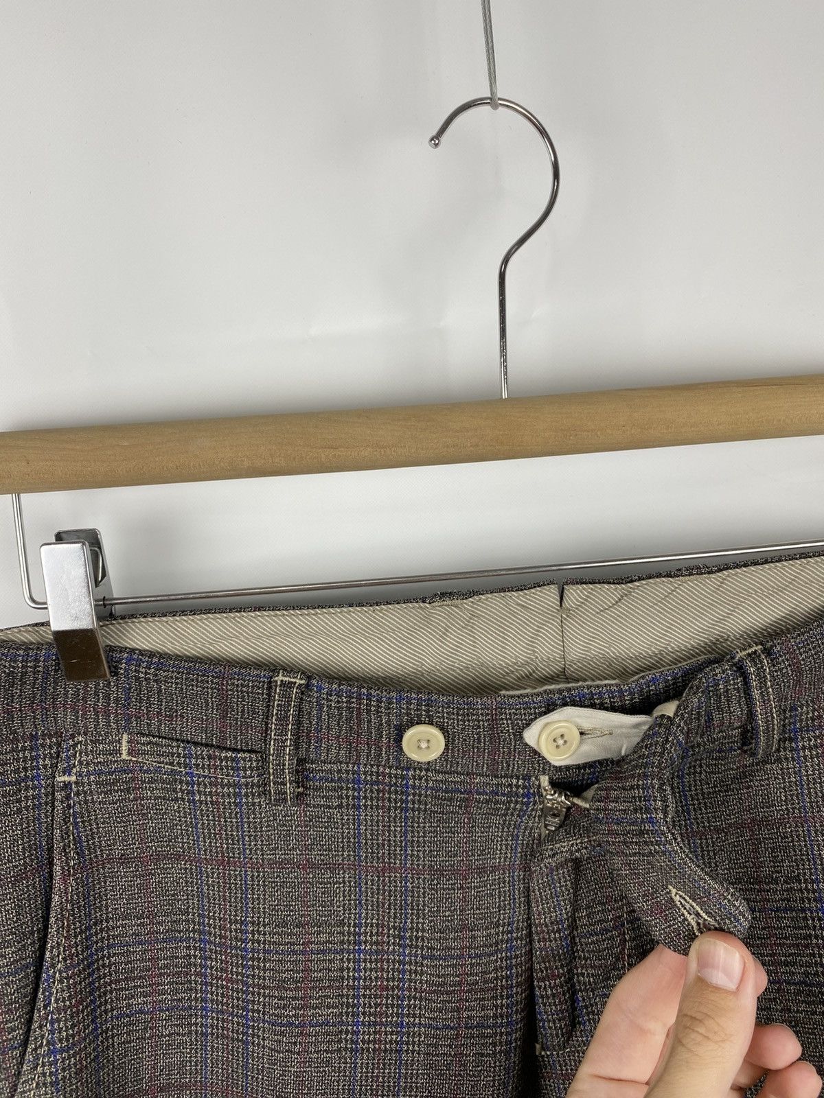Boggi Boggi Milano Plaid Chino Pants Cotton Viscose size 46 Size US 30 / EU 46 - 7 Thumbnail