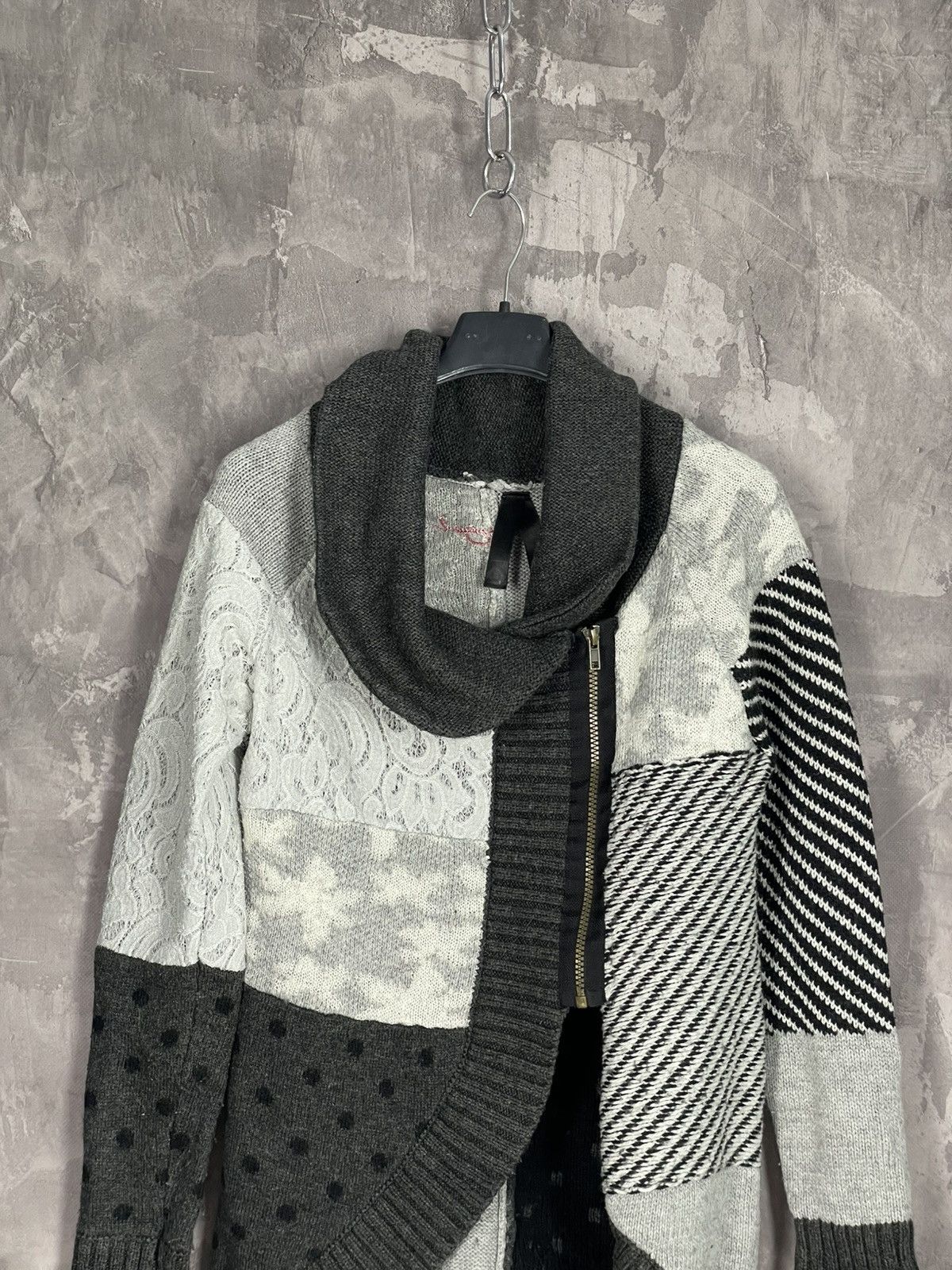 Desigual Desigual avant garde Y2K heavy cable knit cardigan sweater Size M / US 6-8 / IT 42-44 - 2 Thumbnail