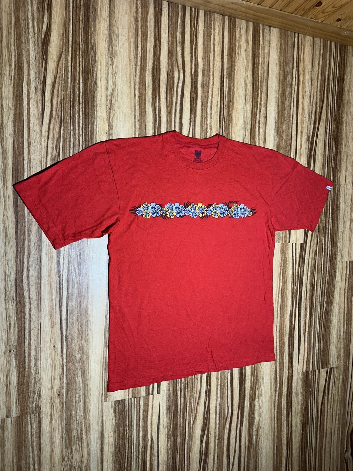 Speedo Speedo Red Floral Men's Tee Size US L / EU 52-54 / 3 - 2 Thumbnail