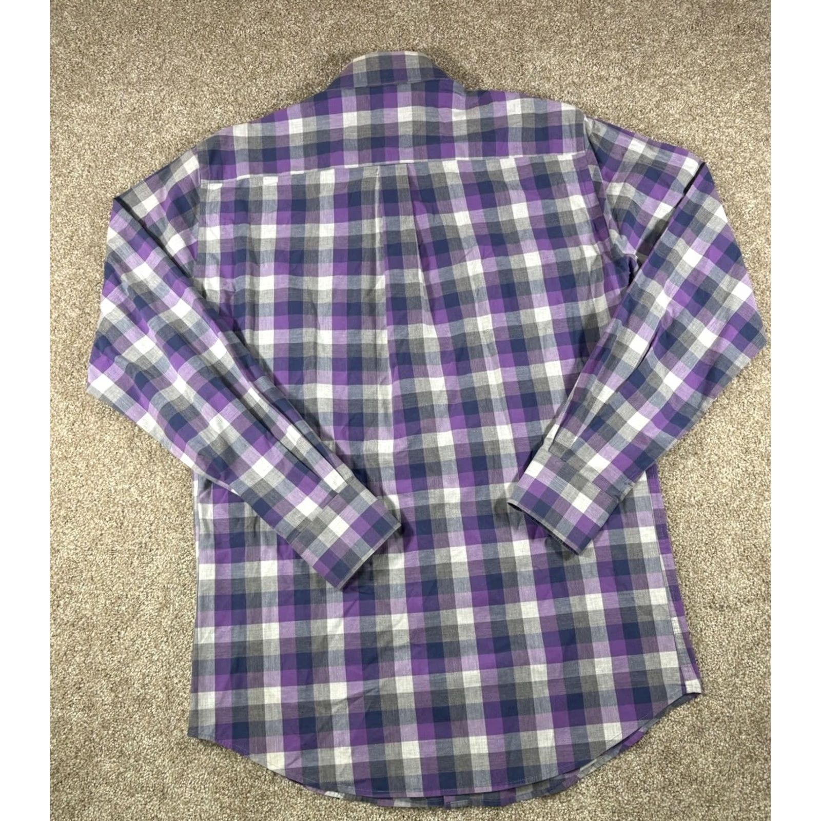 Peter Millar Peter Millar Purple Plaid Long Sleeve Button-Down Shirt Cotton • Men’s M Size US M / EU 48-50 / 2 - 7 Thumbnail