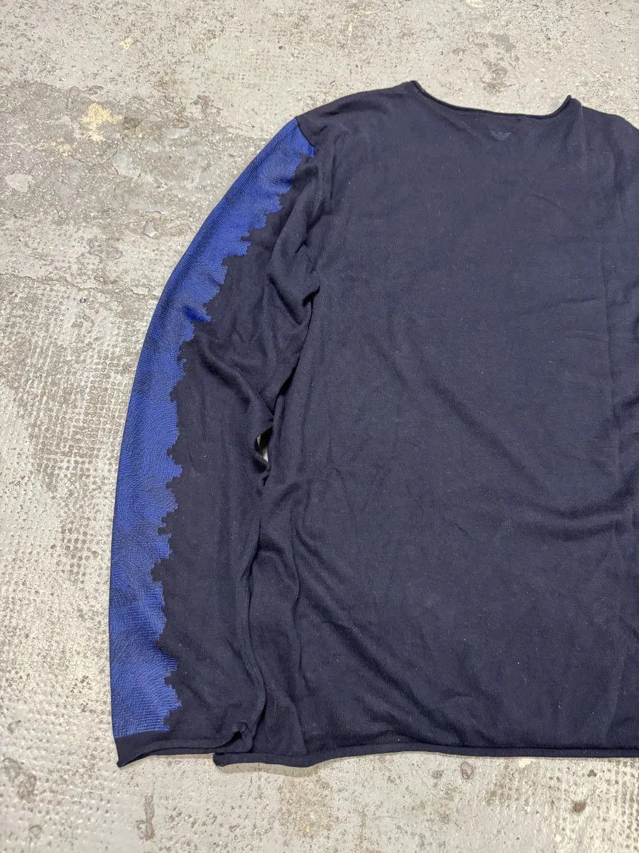 Emporio Armani AW2021 Emporio Armani Blue Structured Sweater Size US L / EU 52-54 / 3 - 4 Thumbnail