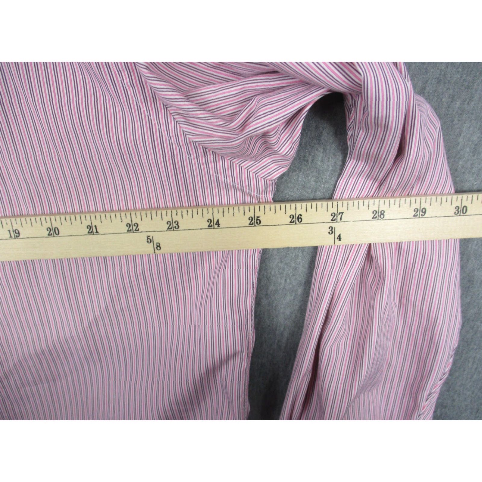 Brooks Brothers Brooks Brothers Dress Shirt Mens 17.5 Slim Fit Long Sleeve Red Striped 100% Cotton USA Mens Size 48R - 7 Thumbnail