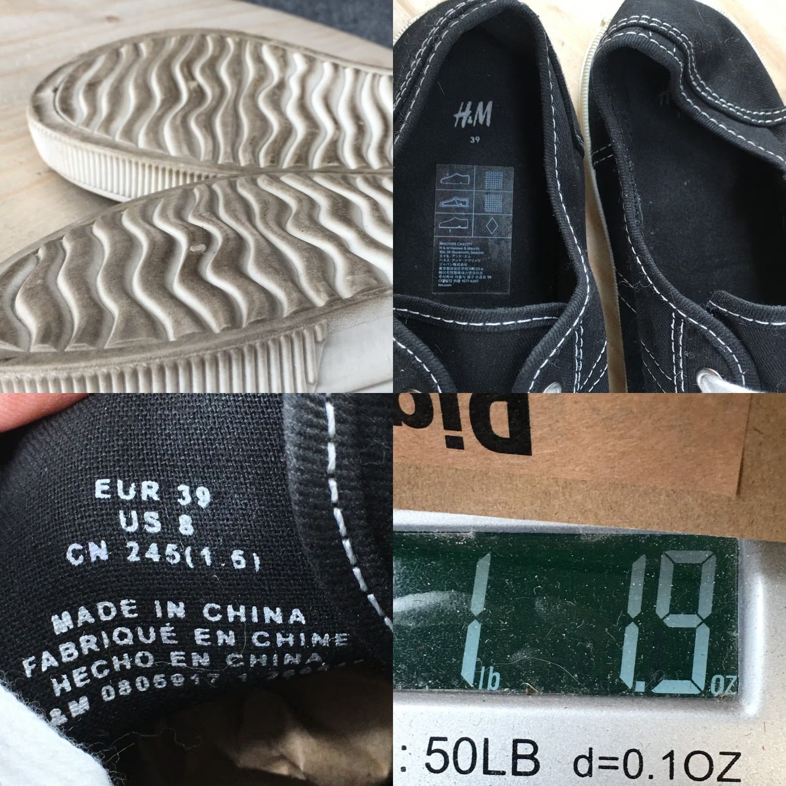 H&M H&M Shoes Ladies 8 Low Top Lace Up Trainers Canvas Casual Black Sneakers Size M / US 6-8 / IT 42-44 - 9 Thumbnail