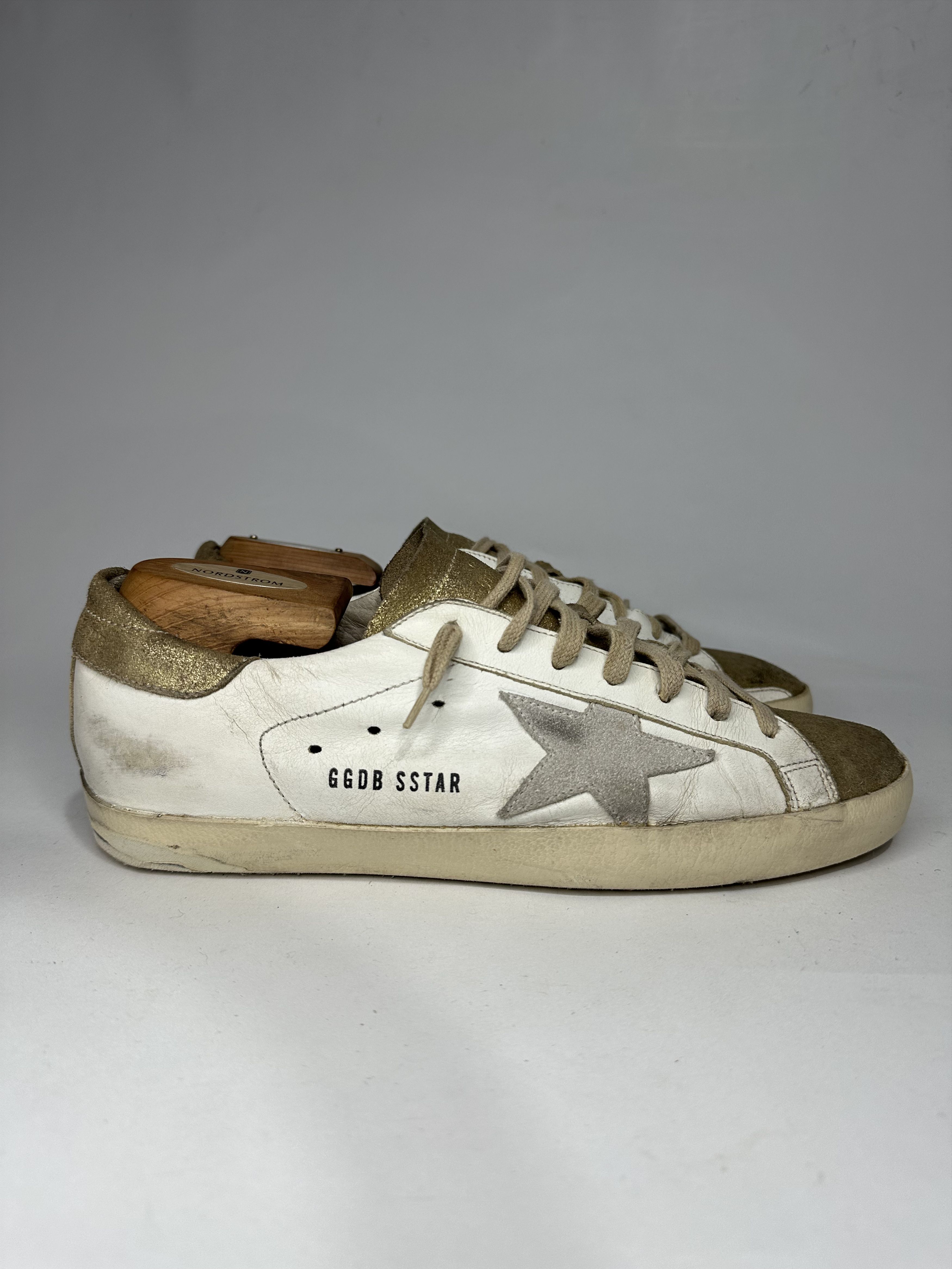 Golden Goose Golden Goose Superstar Gold and White Leather Sneakers. Size US 8 / EU 41 - 1 Thumbnail