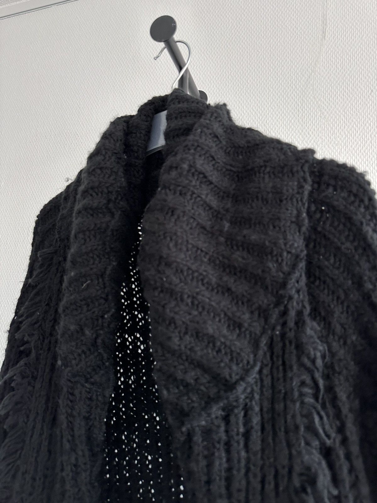 If Six Was Nine If Six Was Nine Maniac Corp Black Wool Open Knit Cardigan Size S / US 4 / IT 40 - 5 Thumbnail