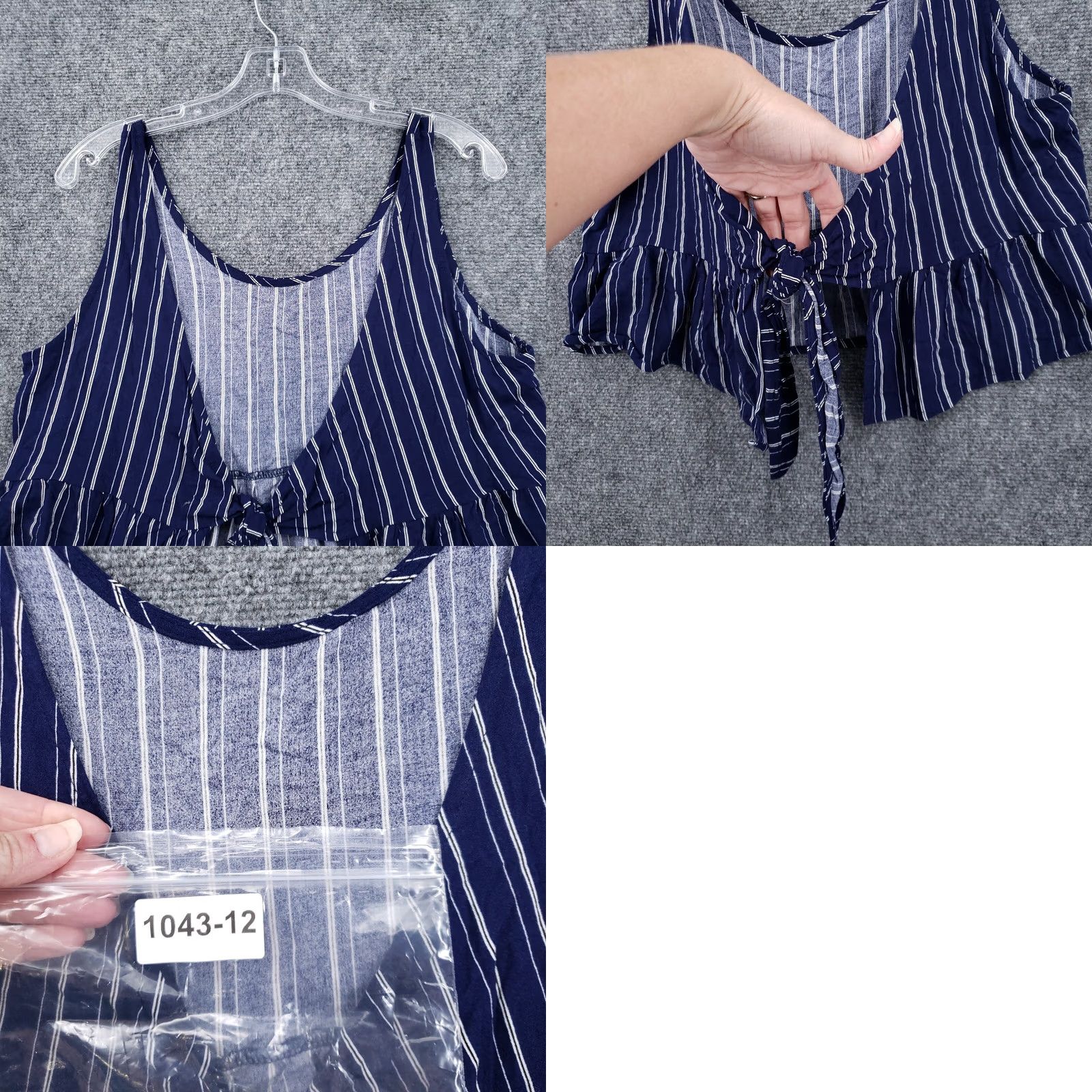 Pacsun Pacsun Top Womens M Medium Blue White Striped Tank Cropped Sleeveless Shirt Womens M Blue Striped Tank Size M / US 6-8 / IT 42-44 - 9 Thumbnail