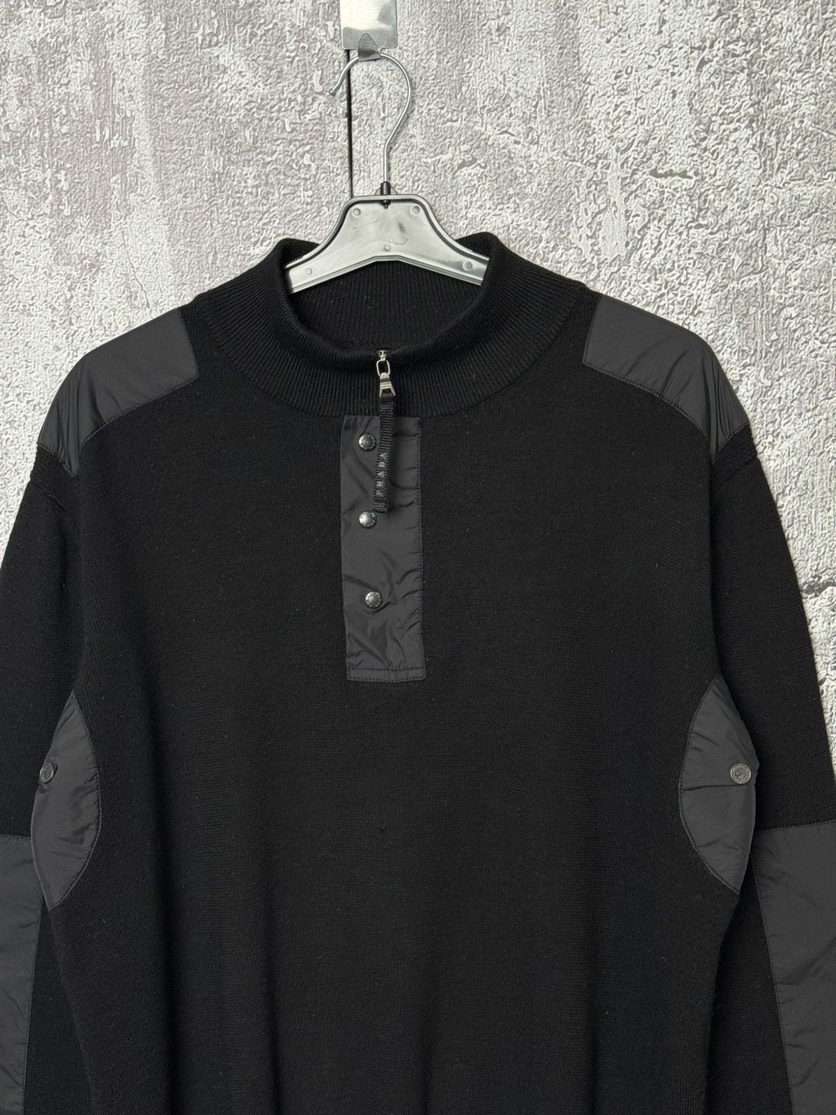 Prada Vintage Prada Sport Black Wool & Nylon Sweater Zip Pullover Size US L / EU 52-54 / 3 - 2 Thumbnail
