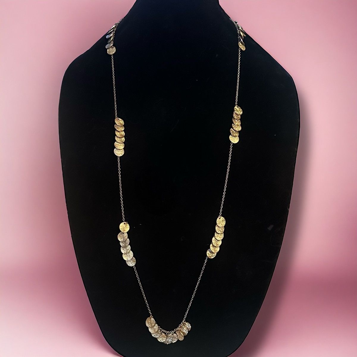 Other Long gold tone disc dangles necklace Size ONE SIZE - 1 Thumbnail