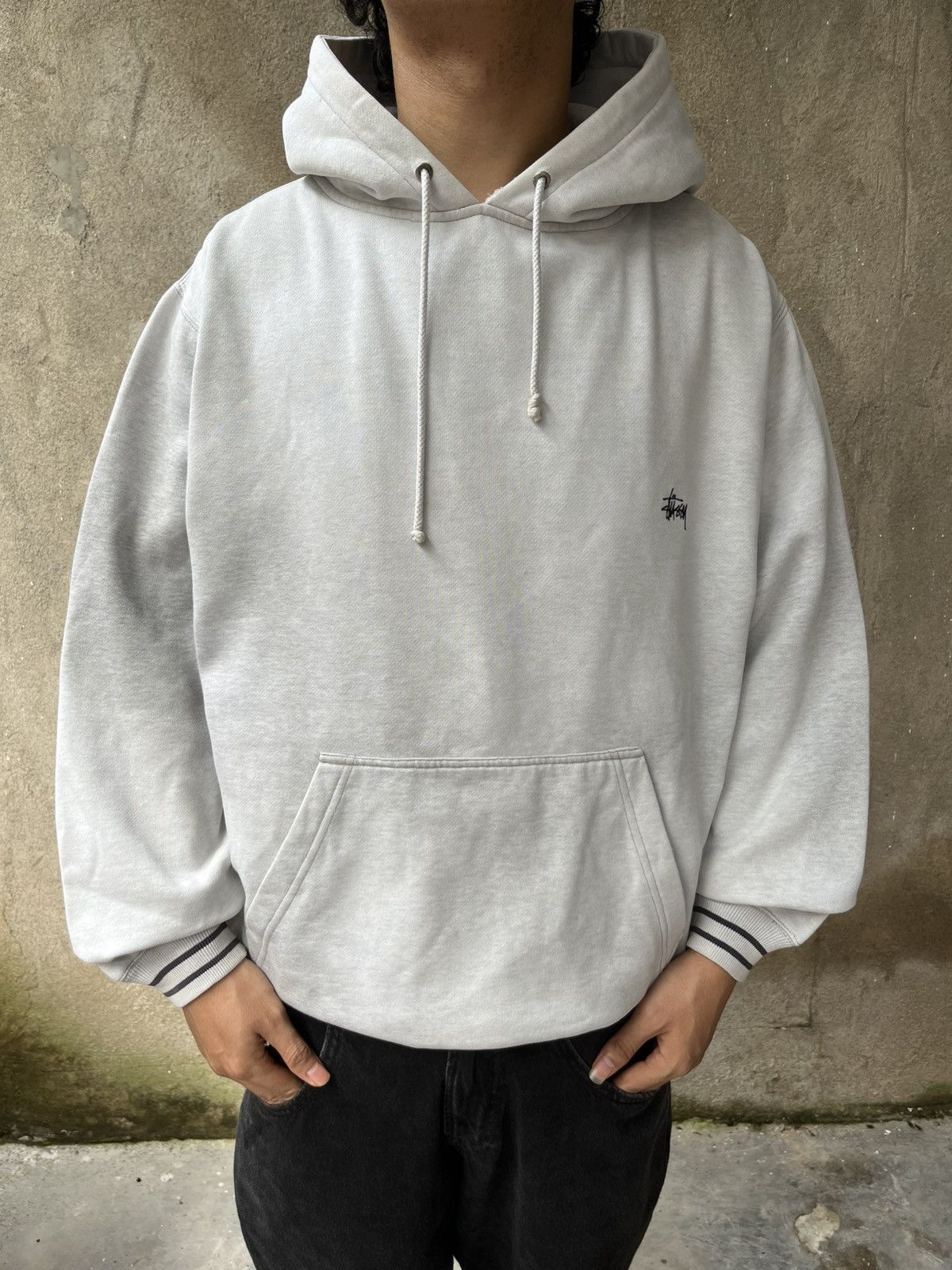 Stussy Vintage 1990s stussy hoodie basic sunfaded Size US L / EU 52-54 / 3 - 2 Thumbnail