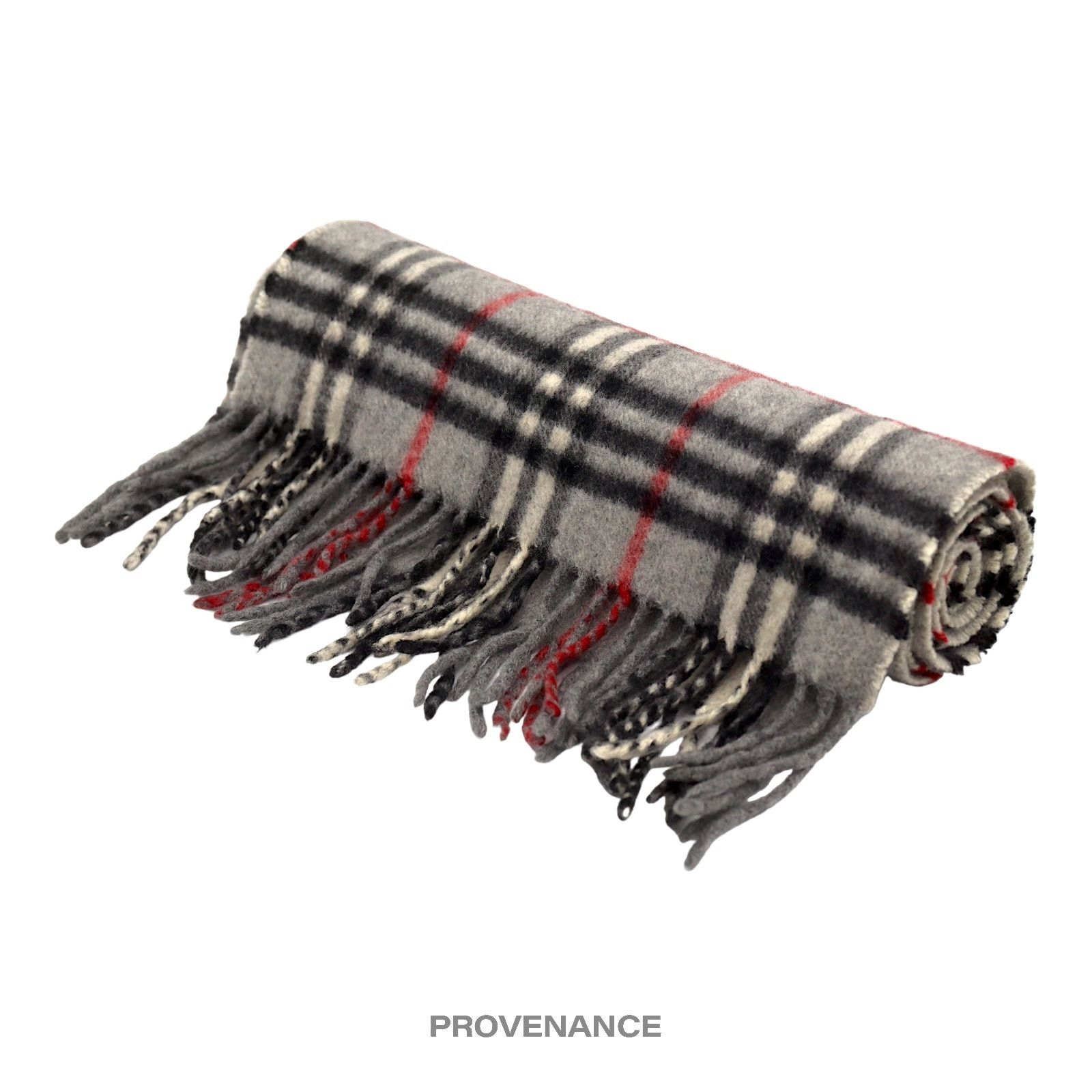 Burberry 🔴 Burberry Scarf - Nova Check Grey Cashmere Size ONE SIZE - 3 Thumbnail