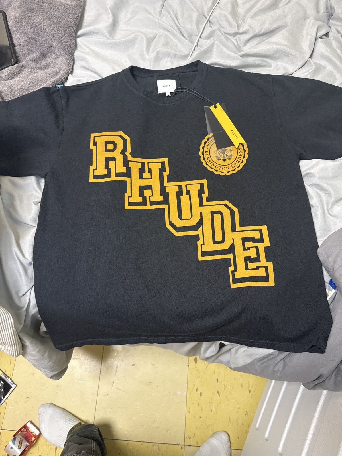 Rhude Rhude Collegiate Black Tshirt Size US M / EU 48-50 / 2 - 2 Thumbnail