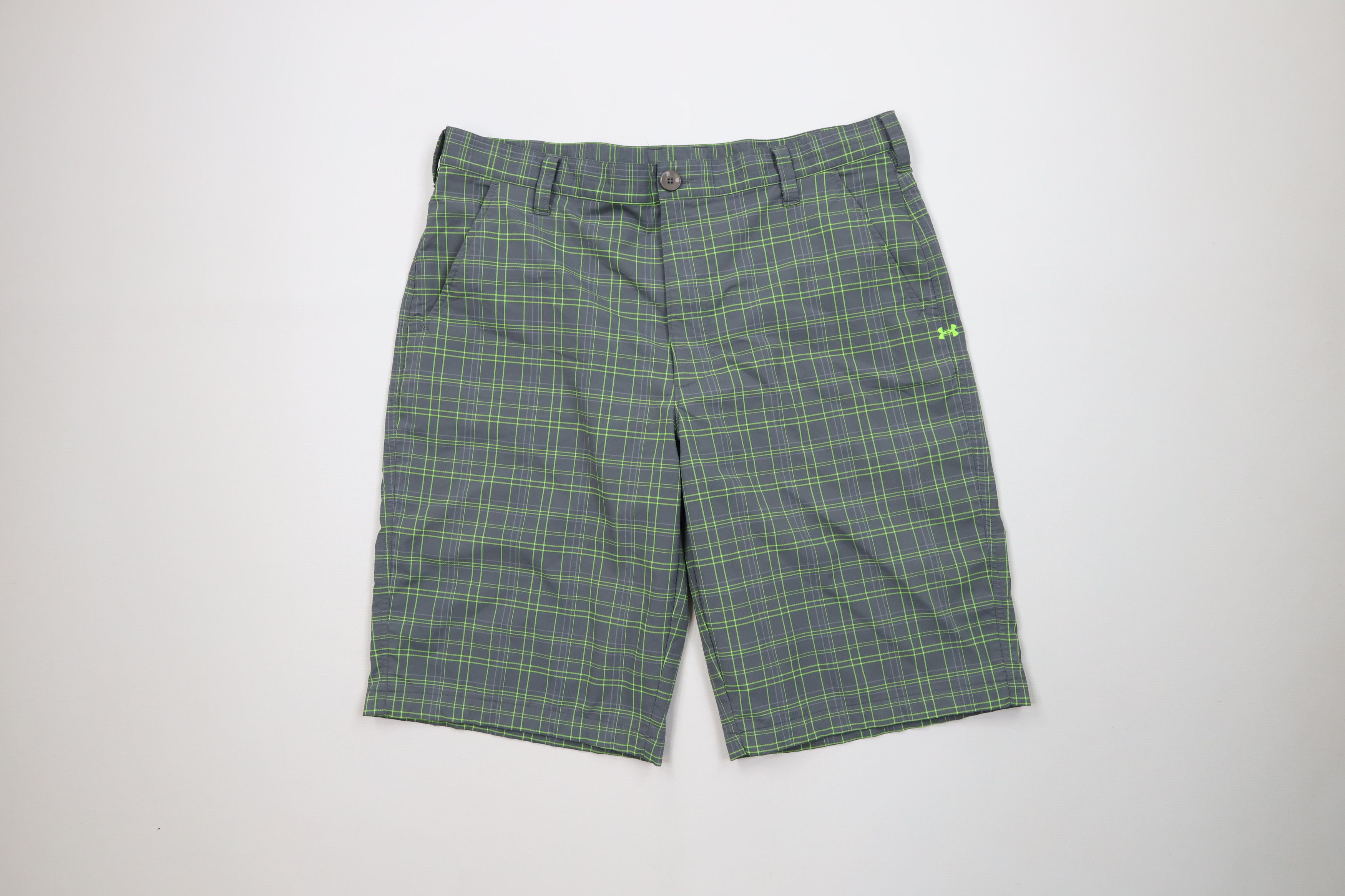 Under Armour Under Armour Stretch Golfing Golf Chino Shorts Gray Plaid Size US 36 / EU 52 - 1 Thumbnail