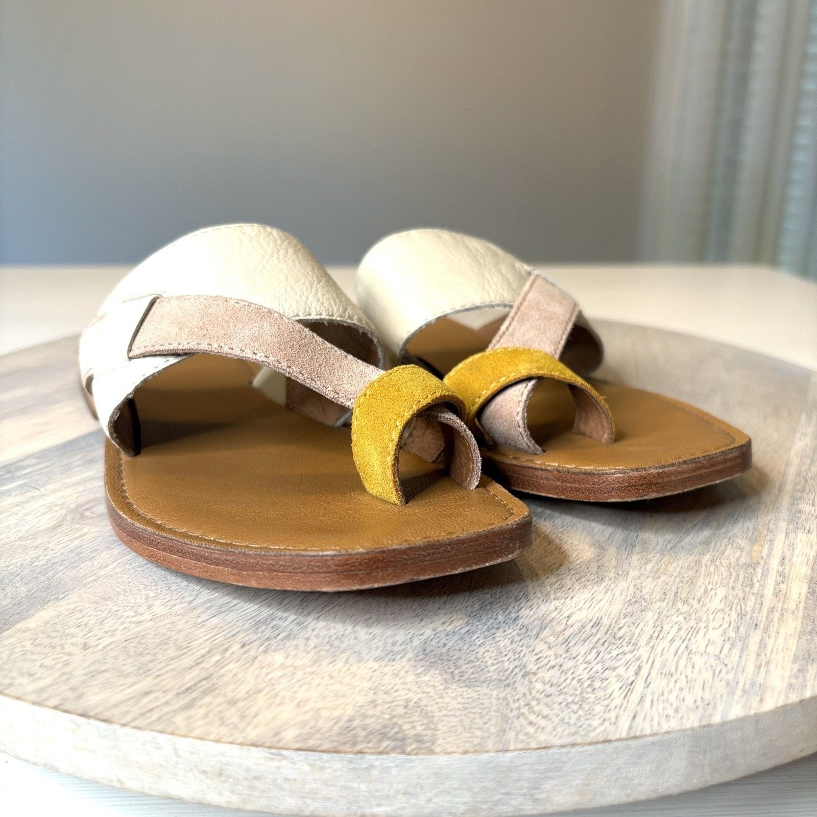 Frye Frye Felix Sandals Women's 7M Leather Slip On Slide Flats Size US 7 / IT 37 - 5 Thumbnail