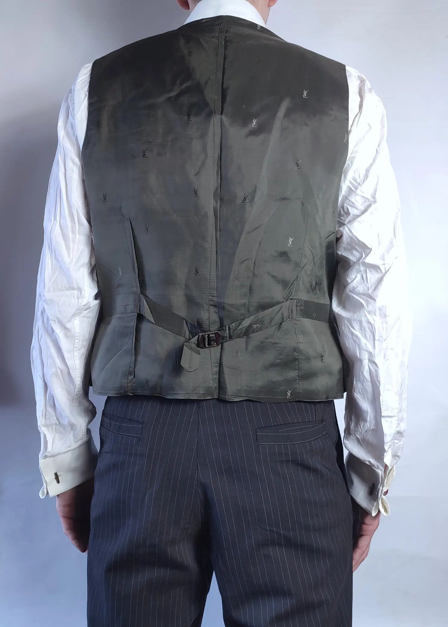 Yves Saint Laurent YSL khaki wool suit vest Size 38R - 11 Thumbnail