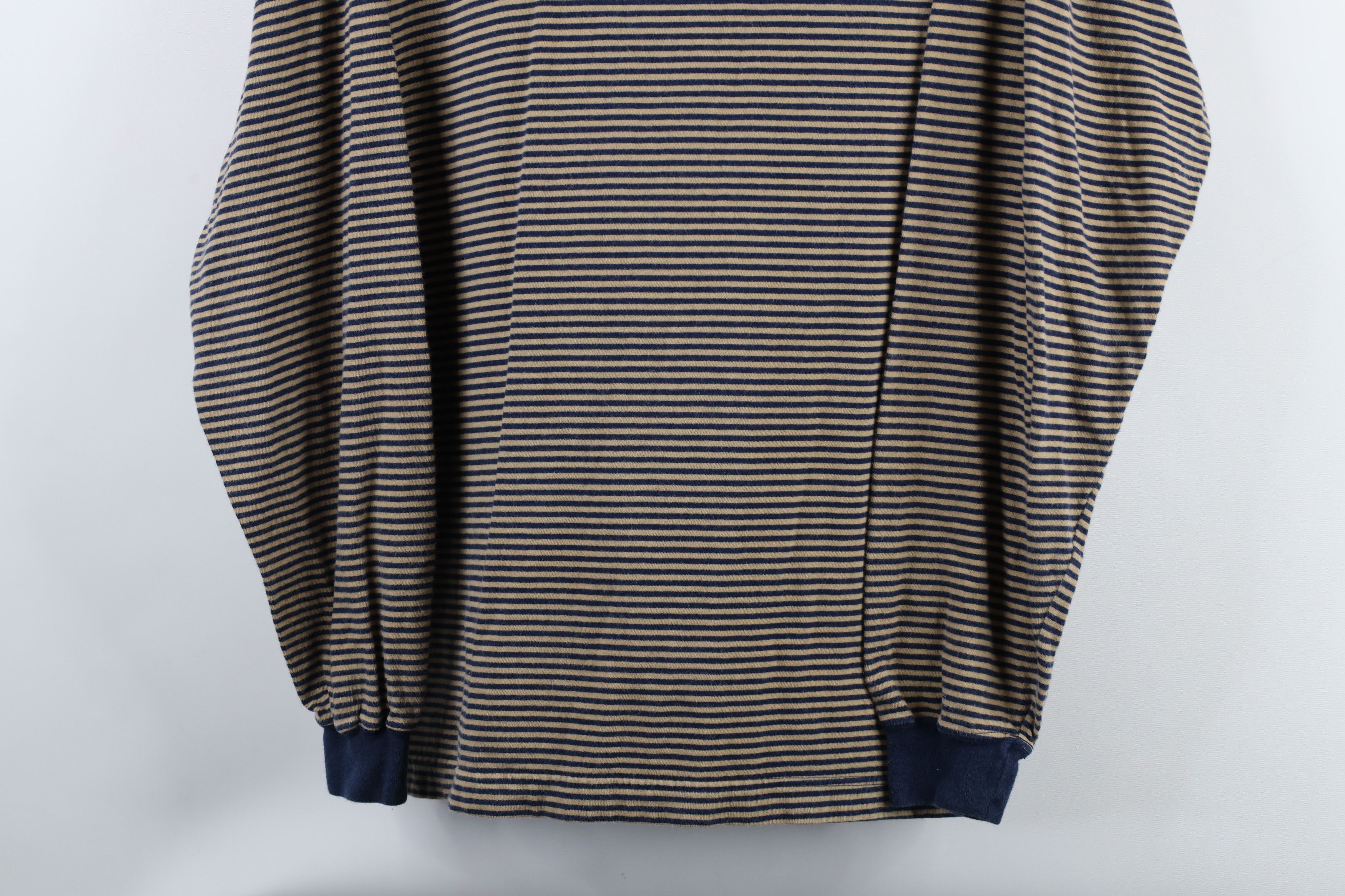 Vintage Vintage 90s Streetwear Striped Mock Neck Long Sleeve T-Shirt Size US M / EU 48-50 / 2 - 3 Thumbnail