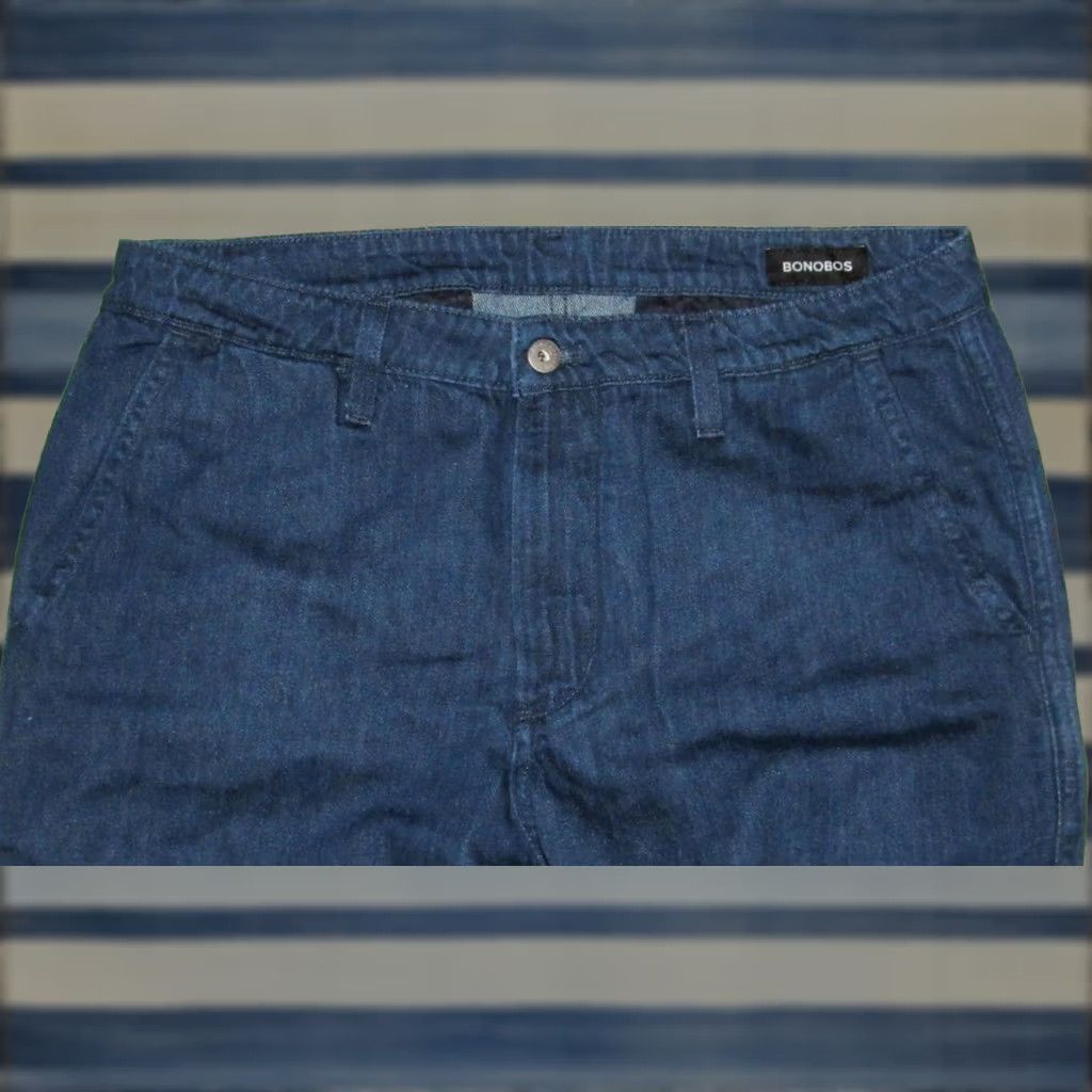 Bonobos BONOBOS Blue Hemp Cotton Blend Denim Jeans 32 x 32 Denim Jeans 32 x 32 Mens Boys? Size US 32 / EU 48 - 1 Thumbnail