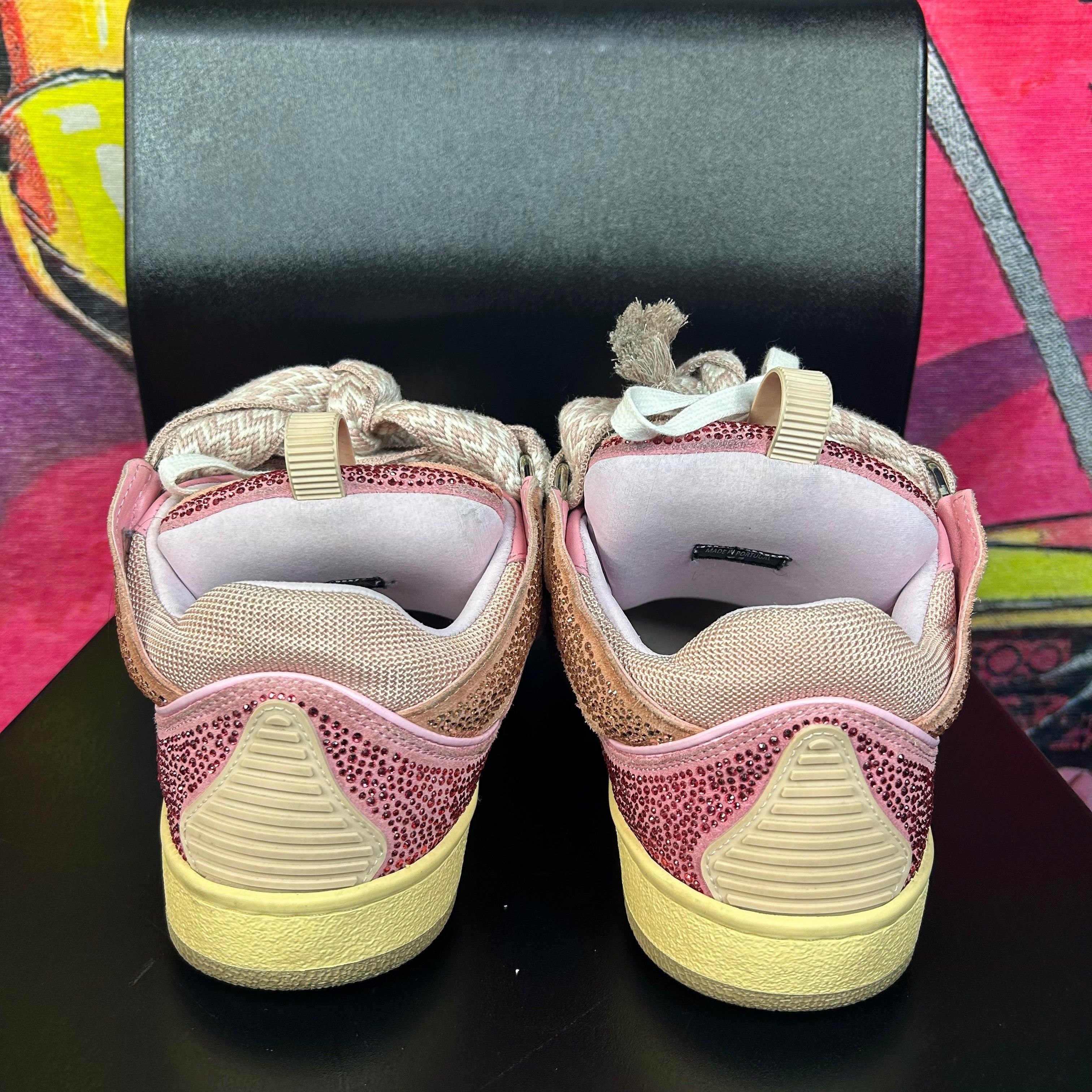 Lanvin Lanvin Curb Sneakers Crystal Embellished Pink Size 41 / 8 Size US 8 / EU 41 - 5 Thumbnail