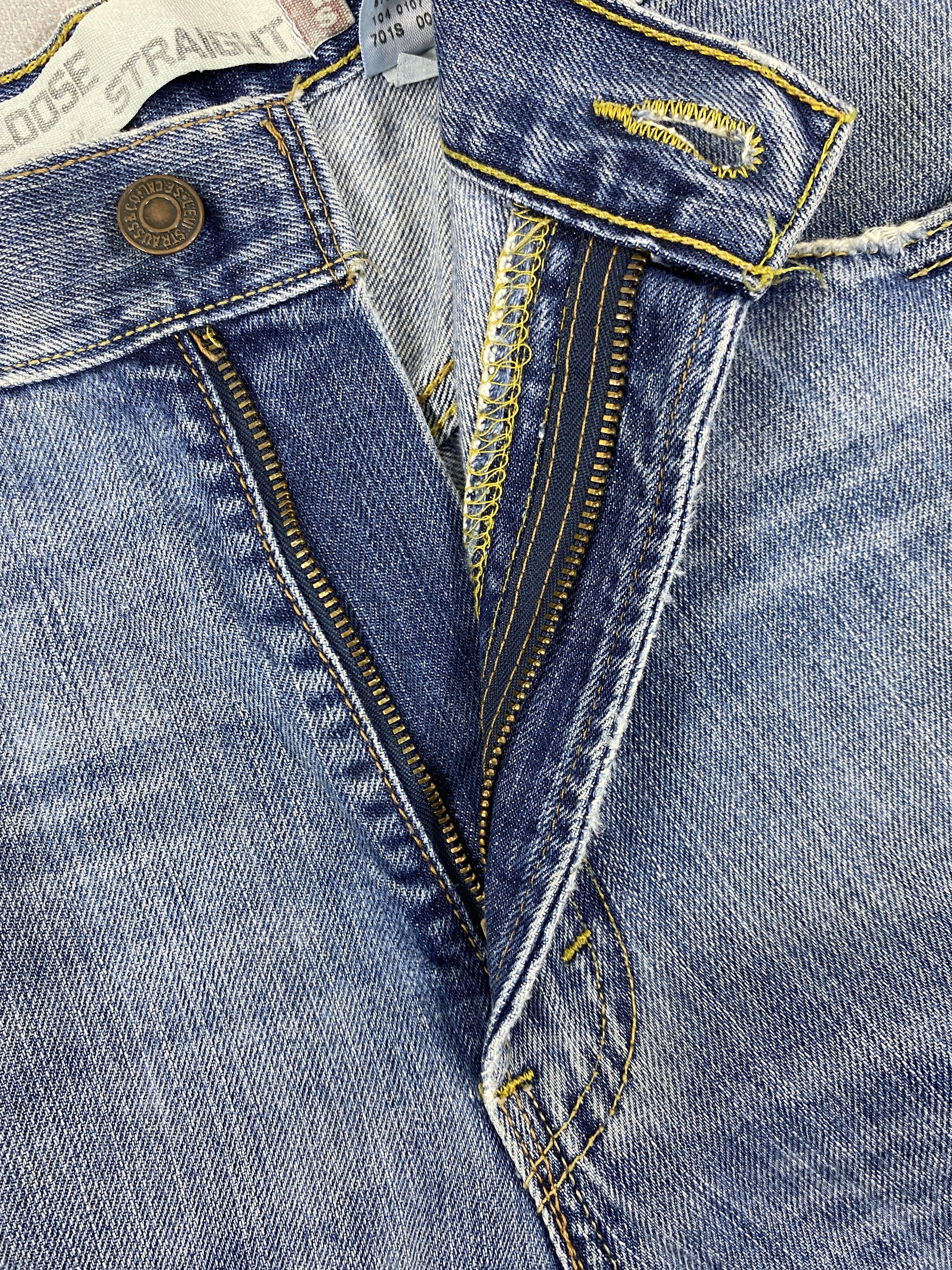 Levi's Blue Distressed Vintage Levi's 569 Loose Denim 35x32 -JN368 Size US 35 - 6 Thumbnail