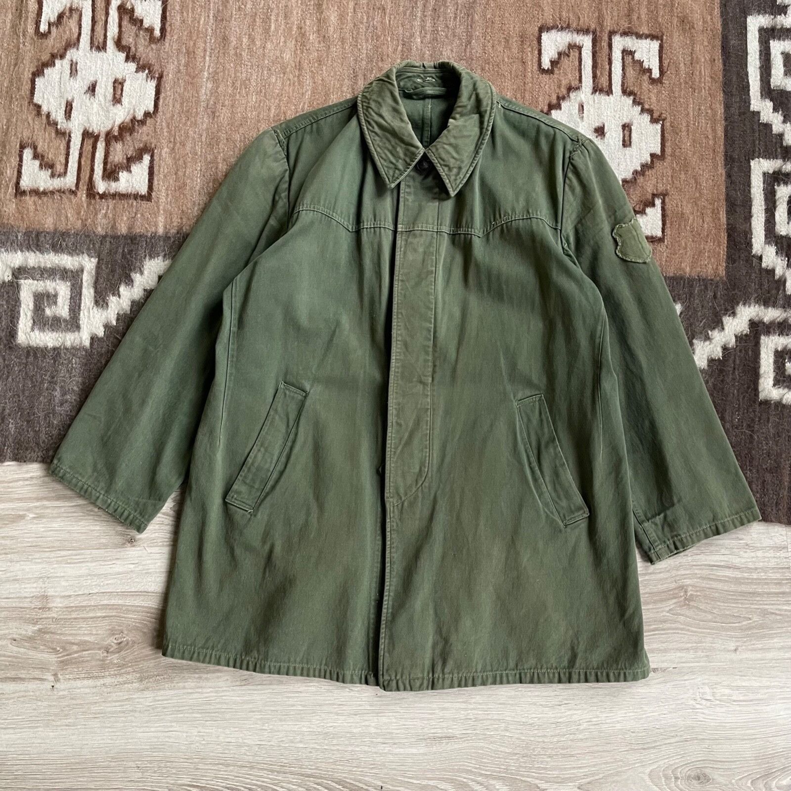 Vintage Vintage Military Army German Coat Jacket 8406AC Size US L / EU 52-54 / 3 - 3 Thumbnail