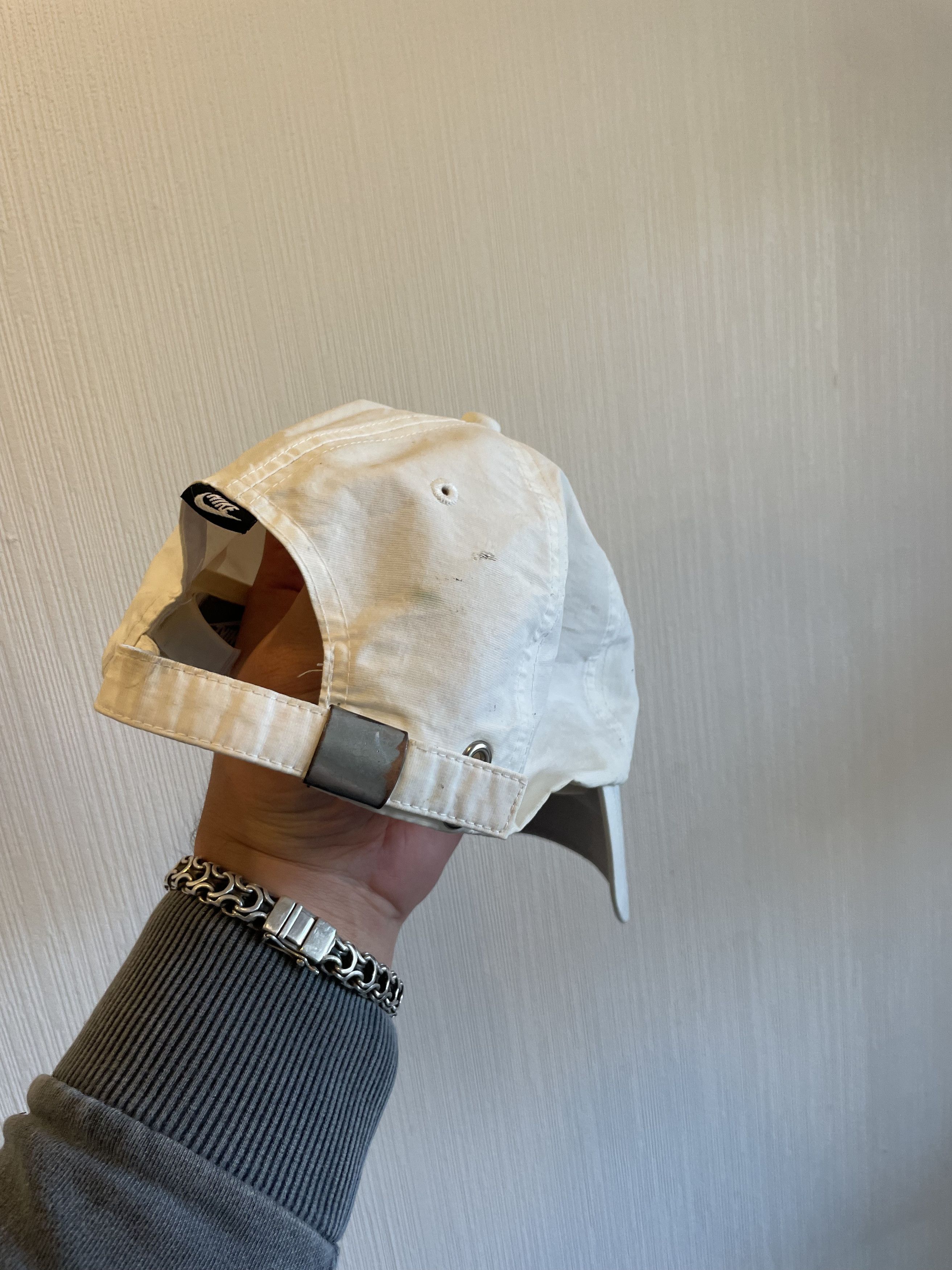 Nike × Vintage Vintage Nike Center Small Swoosh Trashed Cap Hat Logo Size ONE SIZE - 3 Thumbnail