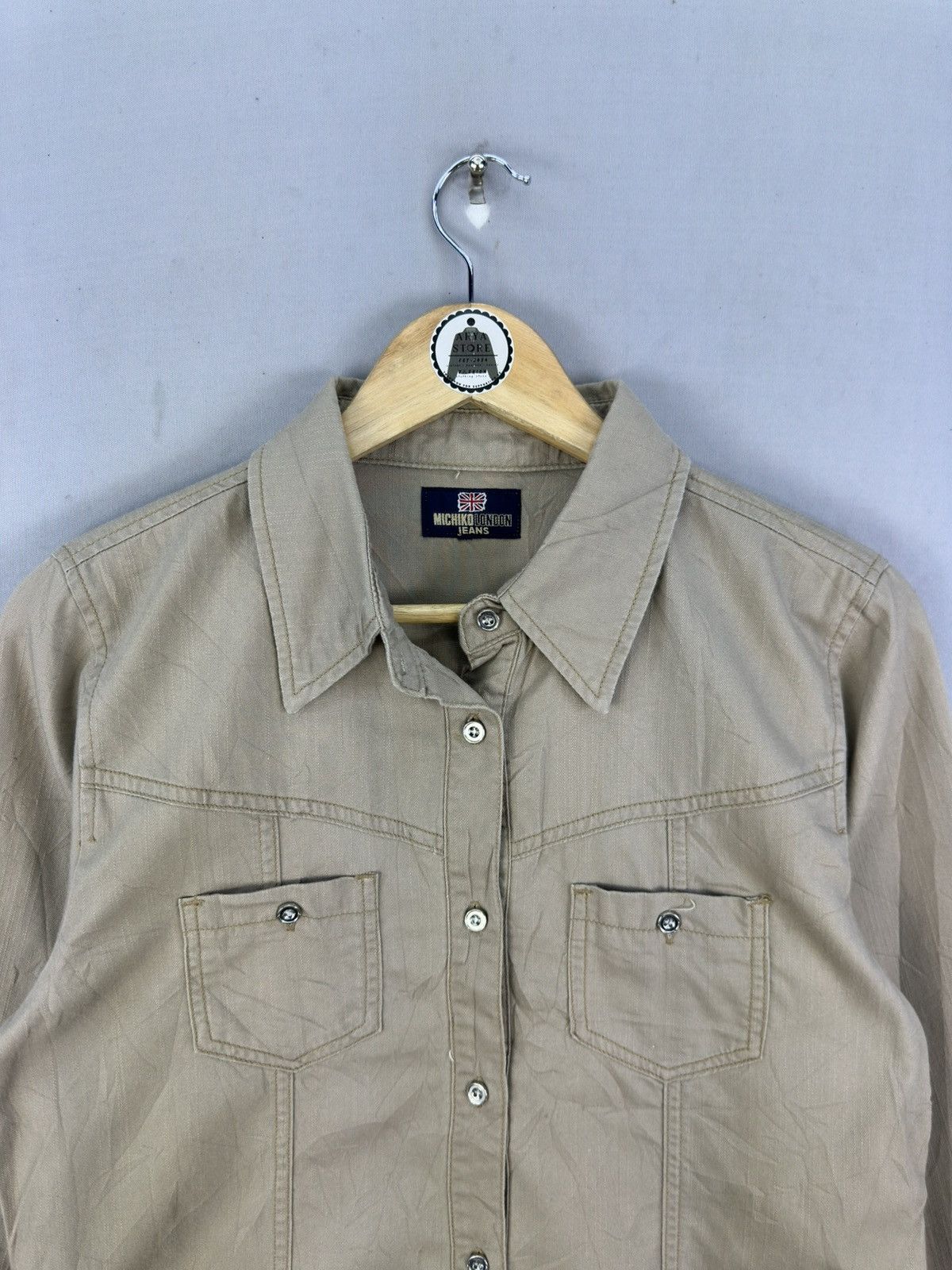 Michiko Koshino London Michiko London Jeans Flannel Work Shirt Size M / US 6-8 / IT 42-44 - 7 Thumbnail