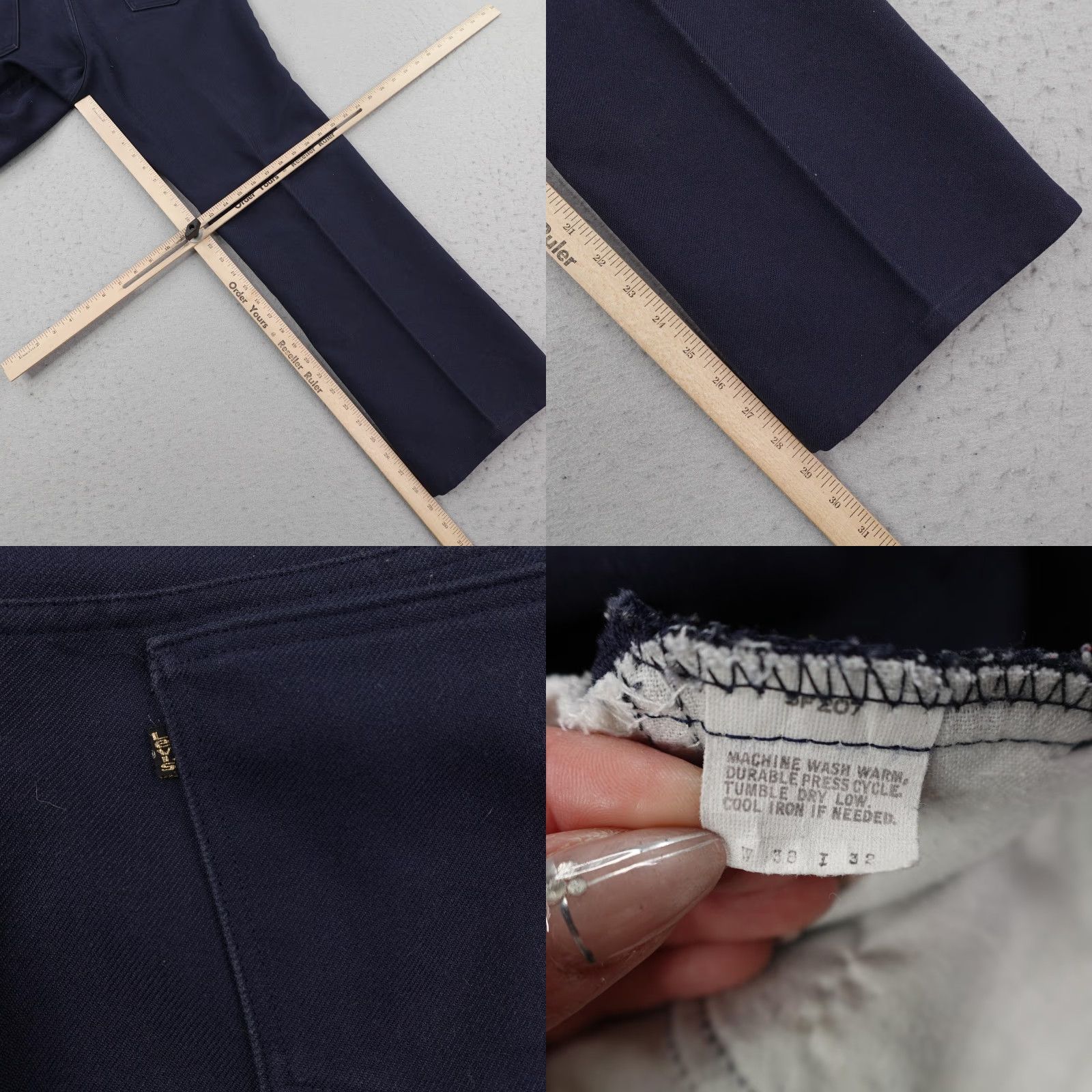 Levi's VINTAGE Levi's Pants Mens 38x32 Blue Chino Straight Leg Black Tab Disco 70s Size US 38 / EU 54 - 9 Thumbnail