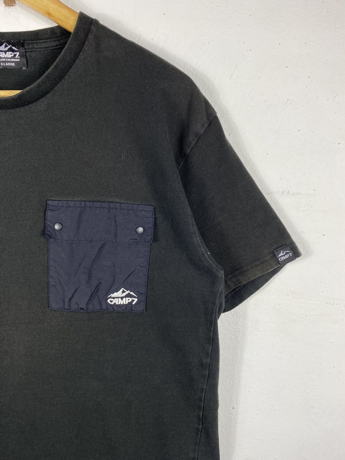 Japanese Brand Camp7 Single Pocket Embroidery T-Shirt Size US XL / EU 56 / 4 - 2 Thumbnail