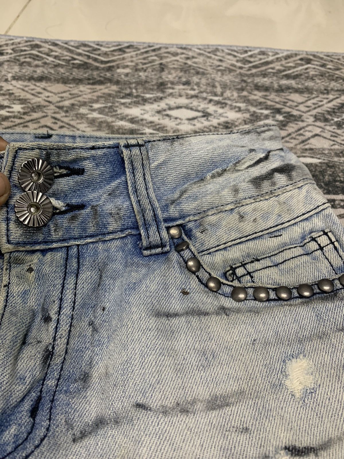 Other 🔥STUDDED FLARE🔥GLAD NEWS STUDDED FLARE DISTRESSED PANT Size US 28 / EU 44 - 7 Thumbnail