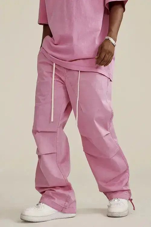 Japanese Brand Pink Stacked Sweatpants y2k streetwear retro style Size US 32 / EU 48 - 3 Thumbnail