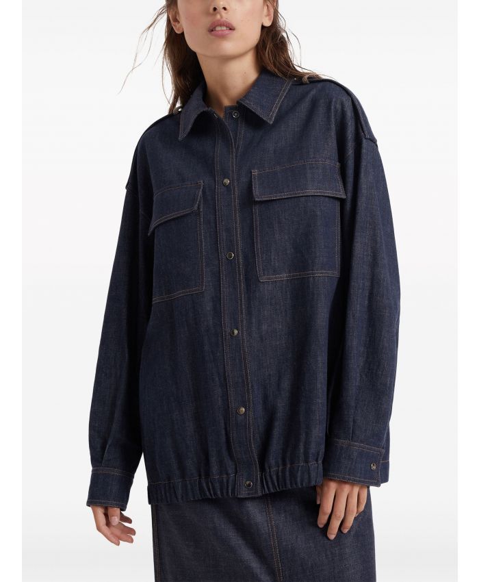 o1la1rc1a0425 Jean Blouse in Navy Blue