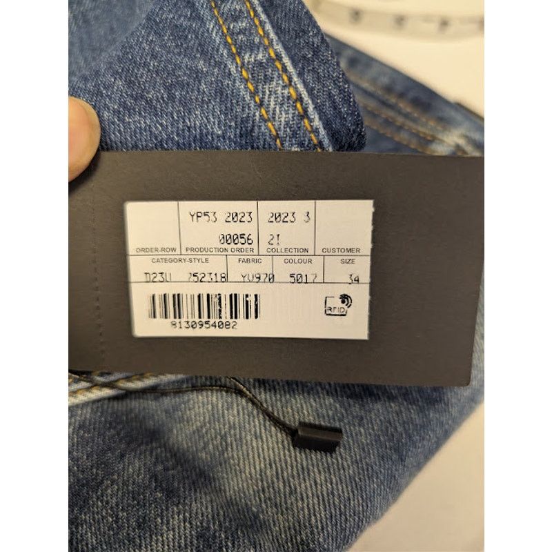 Saint Laurent Paris o1rshd1 Relaxed Straight Denim Jeans in Deauville Beach Blue Size US 34 / EU 50 - 22 Thumbnail