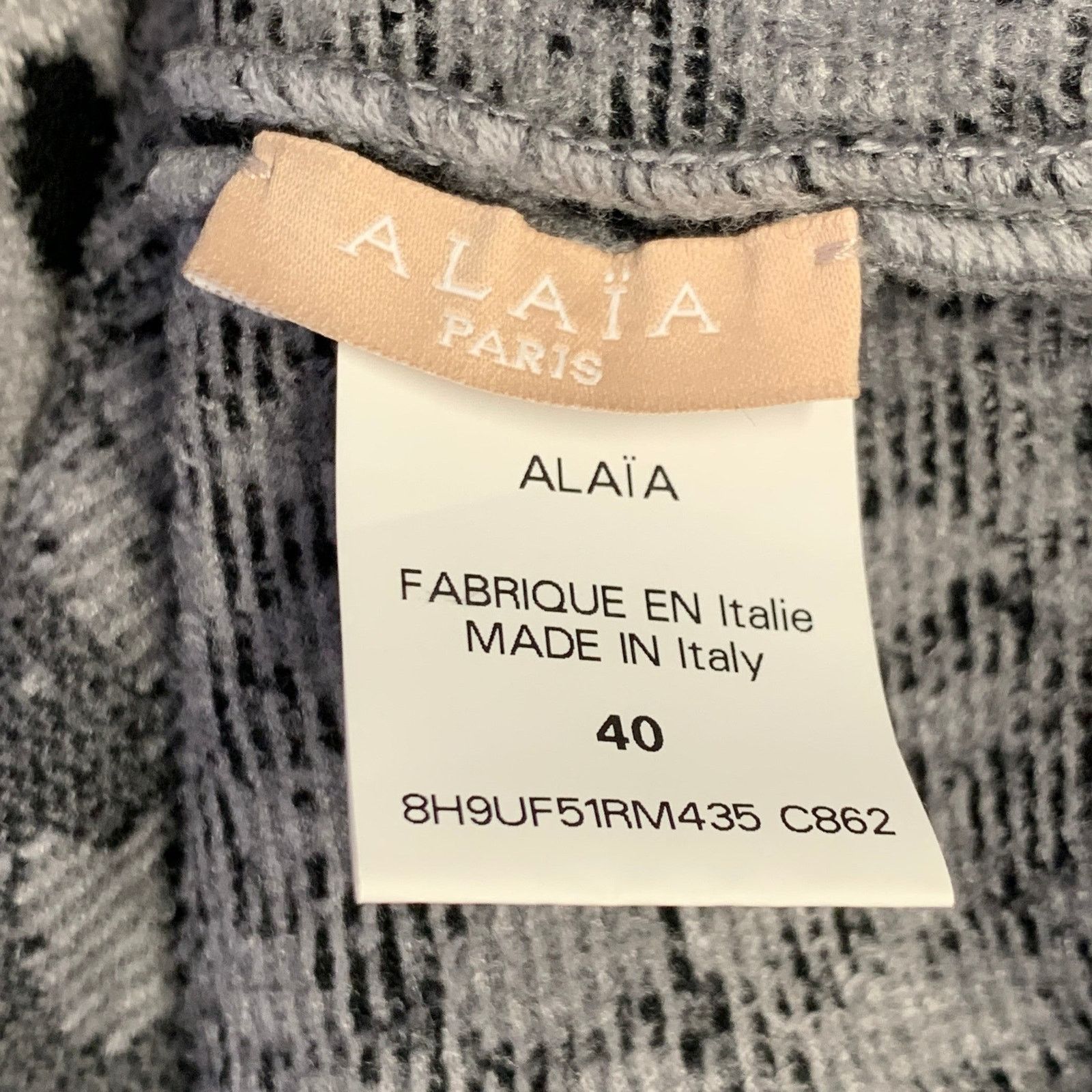 Alaia ALAIA Size 8 Grey Black Viscose Blend Animal Print Sweater Size M / US 6-8 / IT 42-44 - 6 Thumbnail