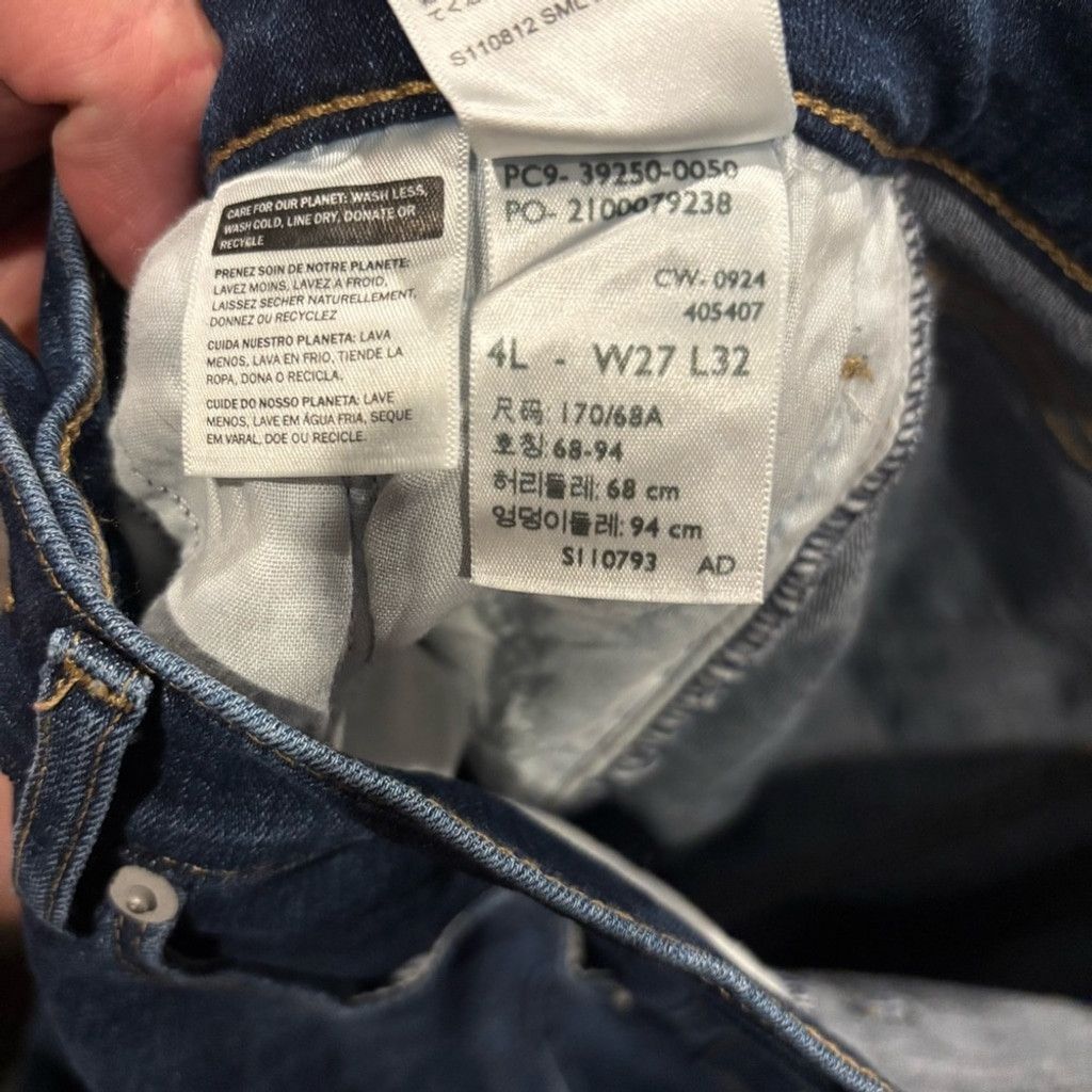 Levi's Levi's Blue Straight Denim Jeans Size 27" / US 4 / IT 40 - 5 Thumbnail