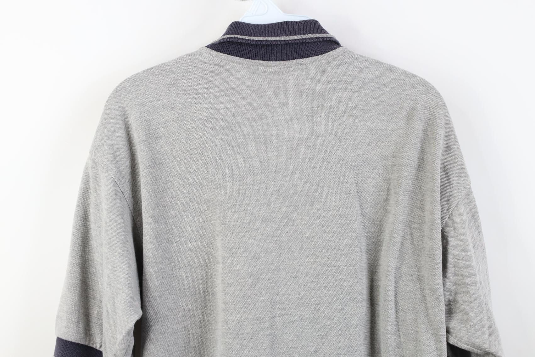 Adidas Vintage 90s Adidas Spell Out Knit Golf Polo Shirt Gray USA Size M / US 6-8 / IT 42-44 - 15 Thumbnail