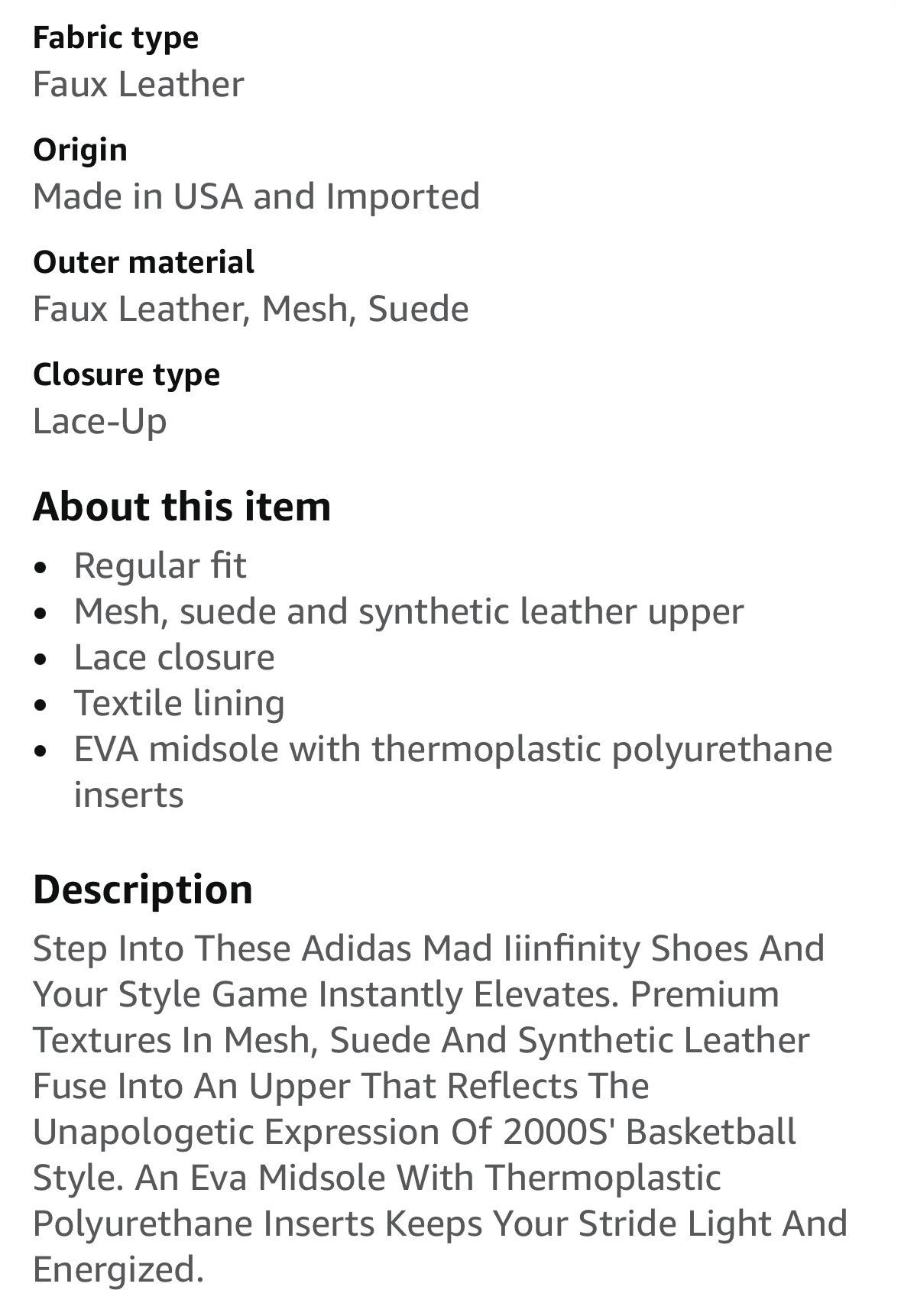 Adidas adidas MAD IIINFINITY Size US 12 / EU 45 - 3 Thumbnail