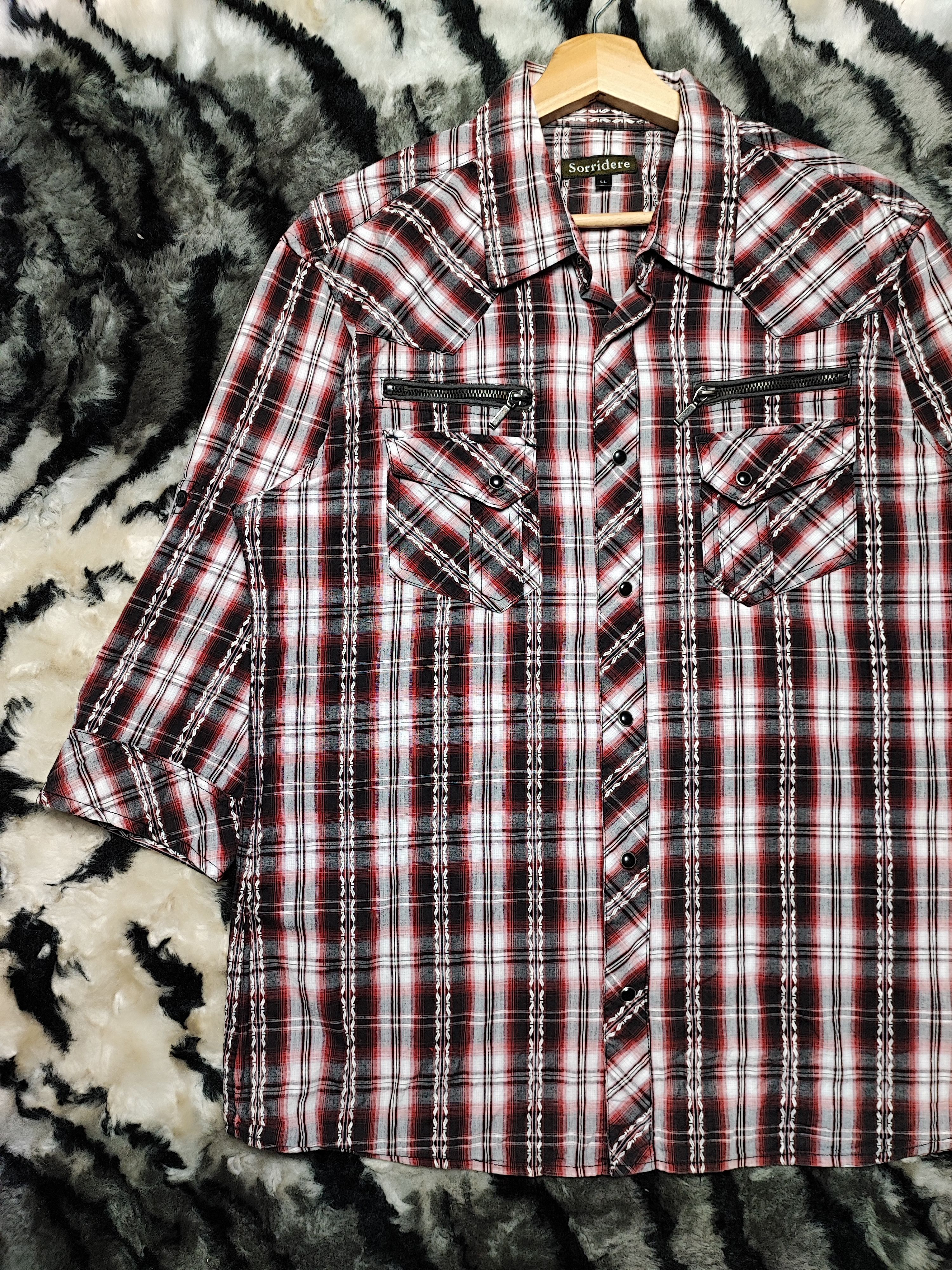 Cowboy Equipment × Flannel × Vintage Sorridere Western Flannel Shirt 3Q Size US L / EU 52-54 / 3 - 3 Thumbnail
