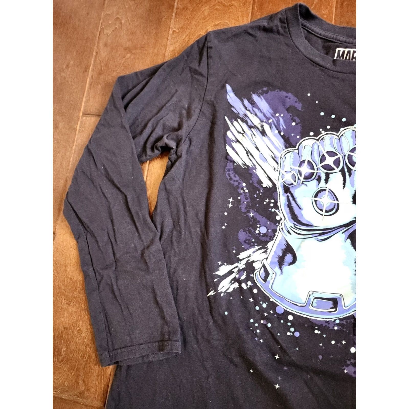 Vintage Lootwear Marvel Infinite Gauntlet Long Sleeve Shirt M Adult Black Cotton Regular Crew Neck Limited Edition Mens Shirt Size US M / EU 48-50 / 2 - 7 Thumbnail