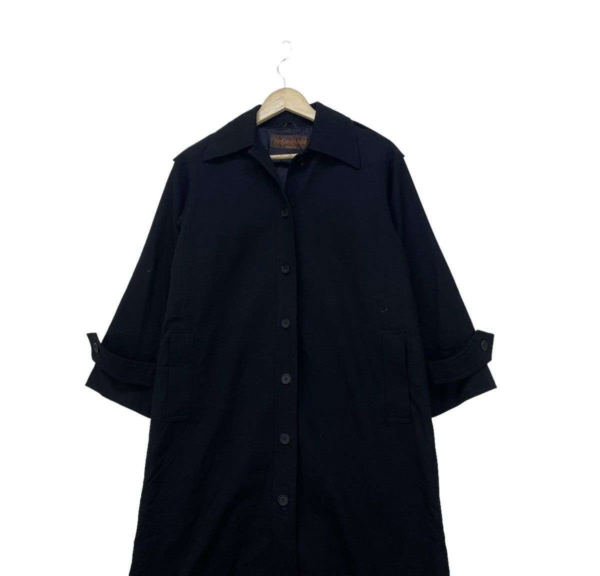 Autumn Cashmere × Yves Saint Laurent 💥Vintage Yves Saint Laurent Long Coat Jacket Size S / US 4 / IT 40 - 3 Thumbnail