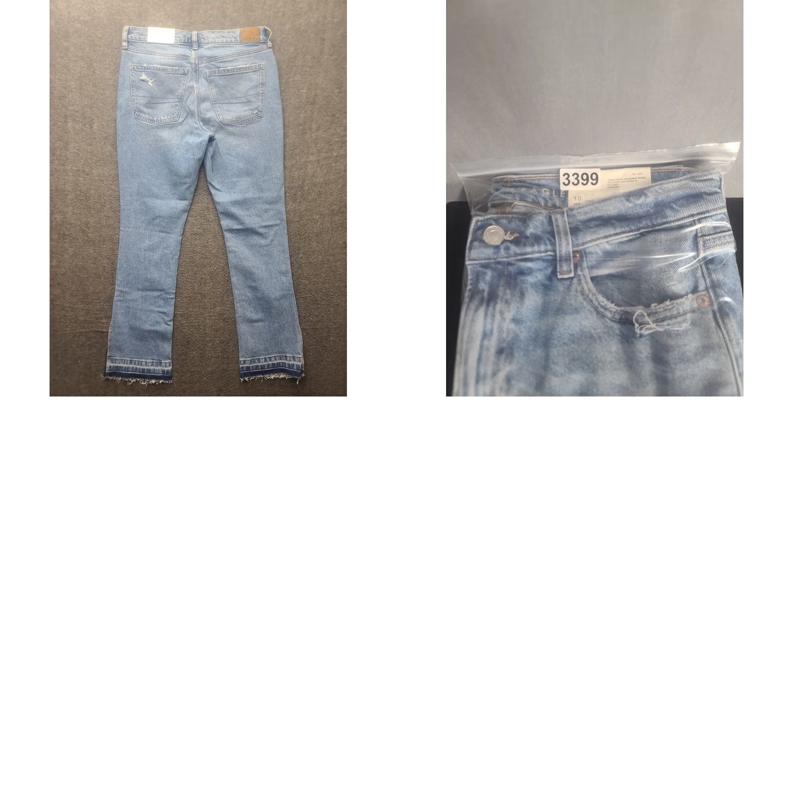 American Eagle Outfitters VINTAGE American Eagle Jeans Womens 10x32 90s Skinny Kick Flared Low Rise Stretch Jeans Blue Cotton Spandex Regular Inseam 32 Womens Size 32" / US 10 / IT 46 - 9 Thumbnail