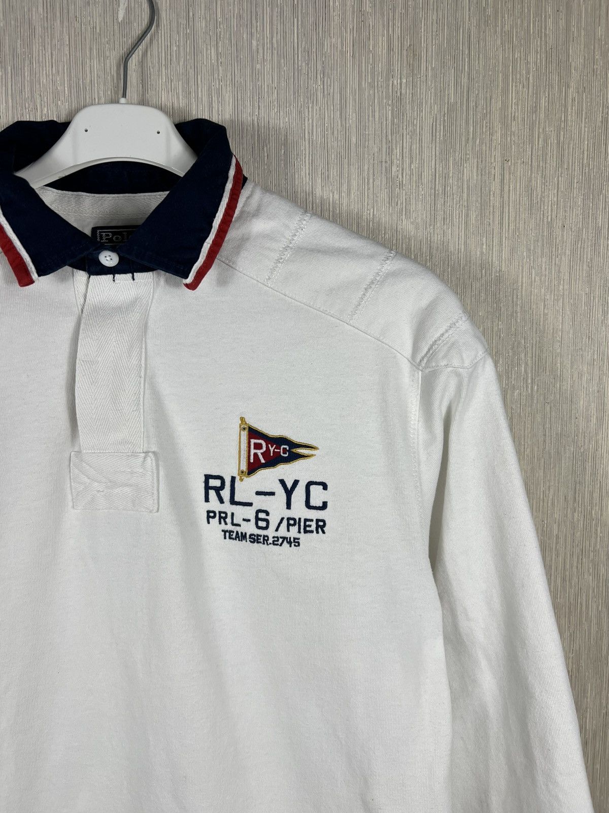 Polo Ralph Lauren Vintage 90s Polo by Ralph Lauren yachting polo long sleeve Size US L / EU 52-54 / 3 - 4 Thumbnail