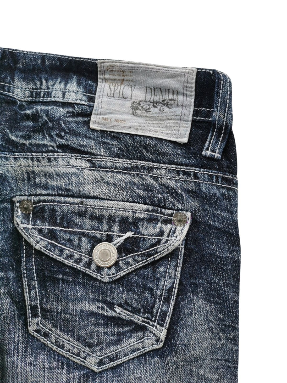 Theory Spice Denim Punk Jeans Flared Bootcuts Clawmark Whisker Boro Size 31" - 5 Thumbnail